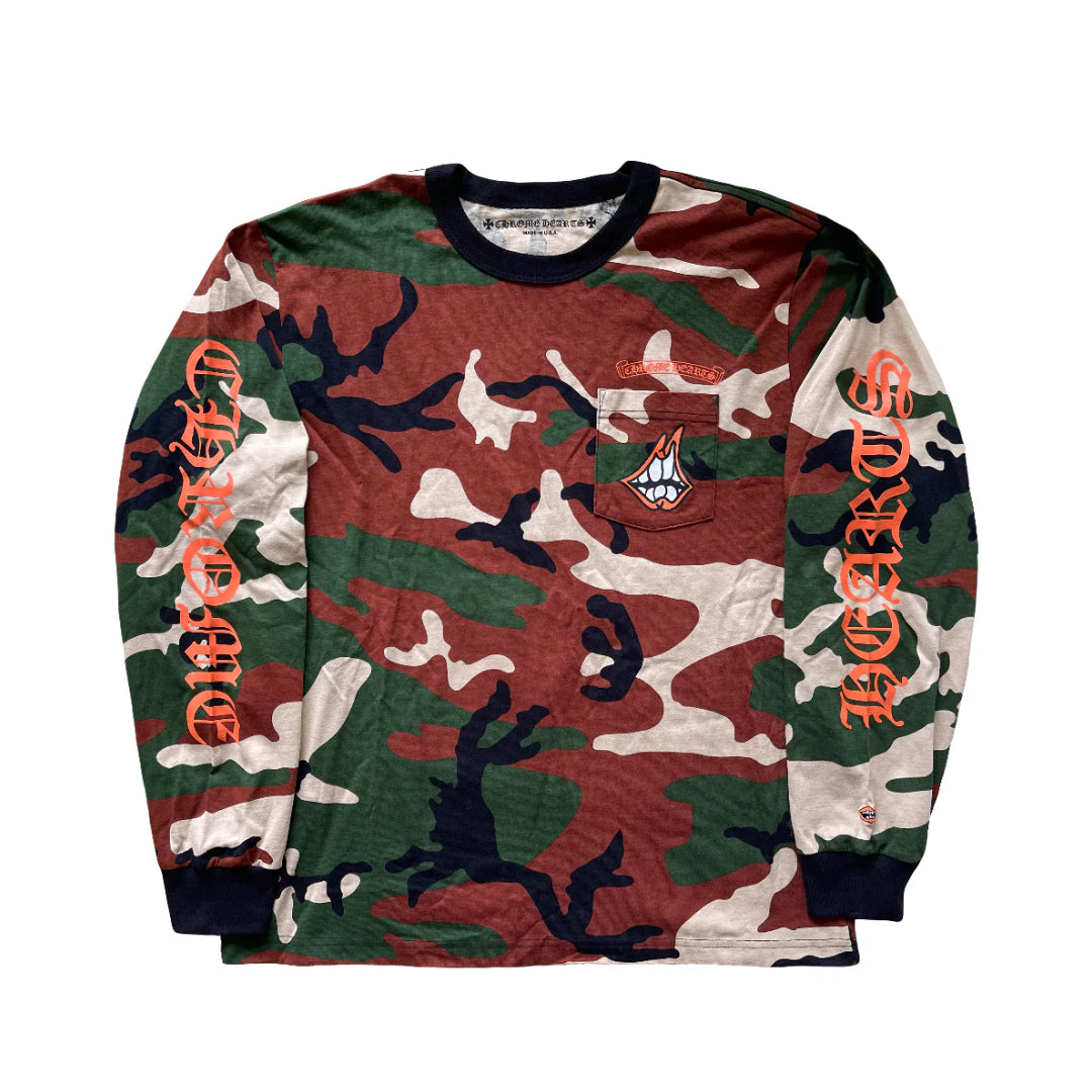 Chrome Hearts FW22 Matty Boy “Caution” Camo LS