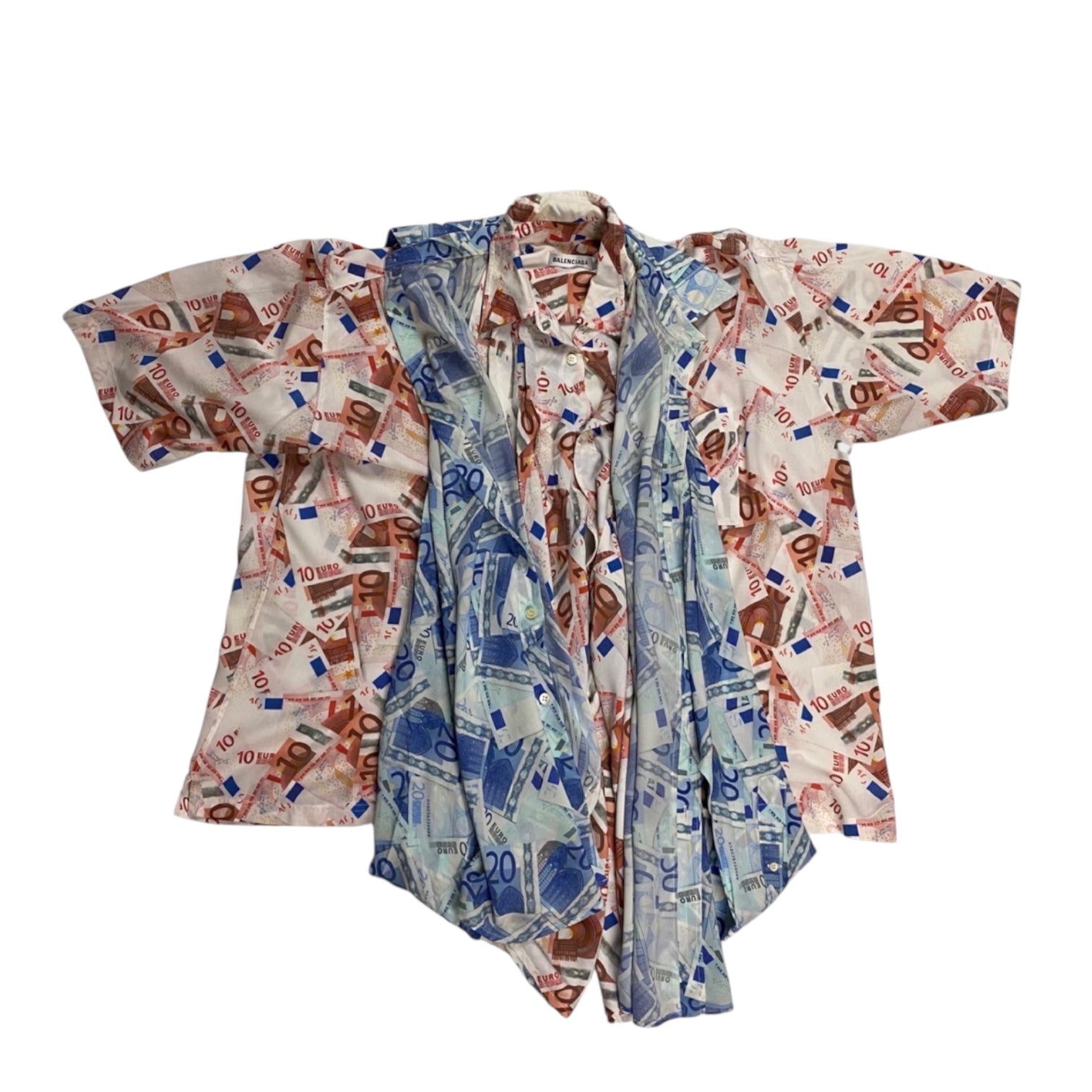 Balenciaga SS18 Runway “Euro Bills” Viscose Double Shirt