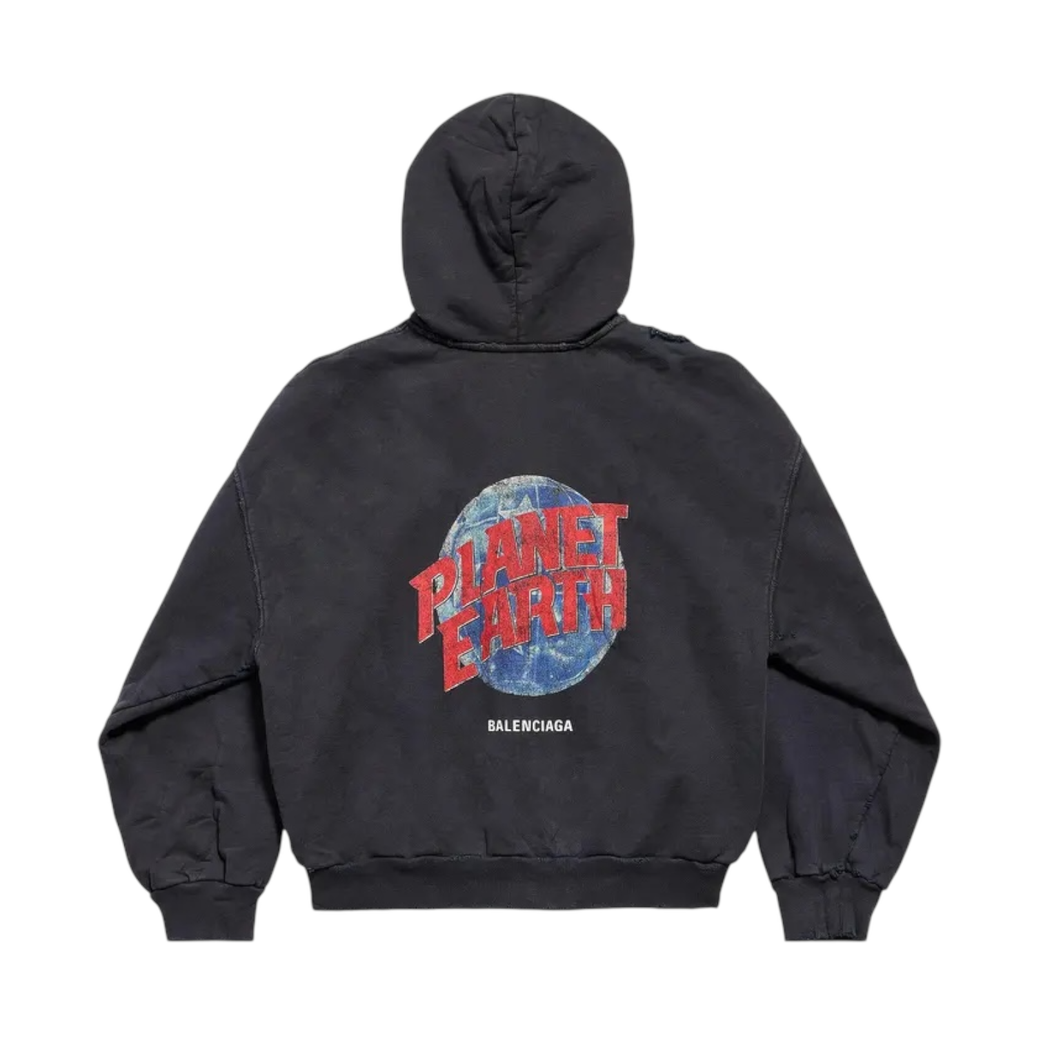 Balenciaga SS24 Planet Earth Zip-Up Hoodie
