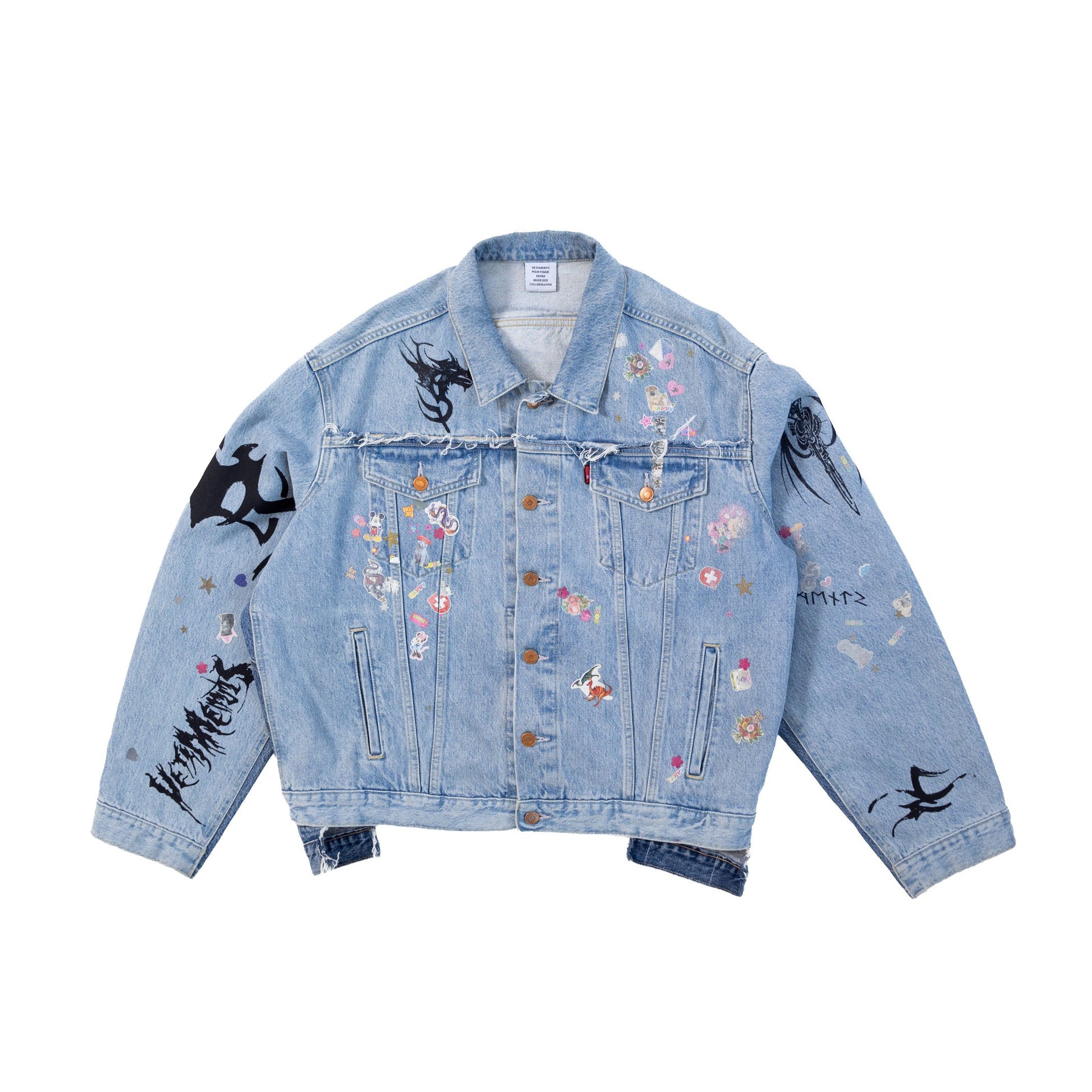 Vetements FW19 Tribal Levis Denim Jacket