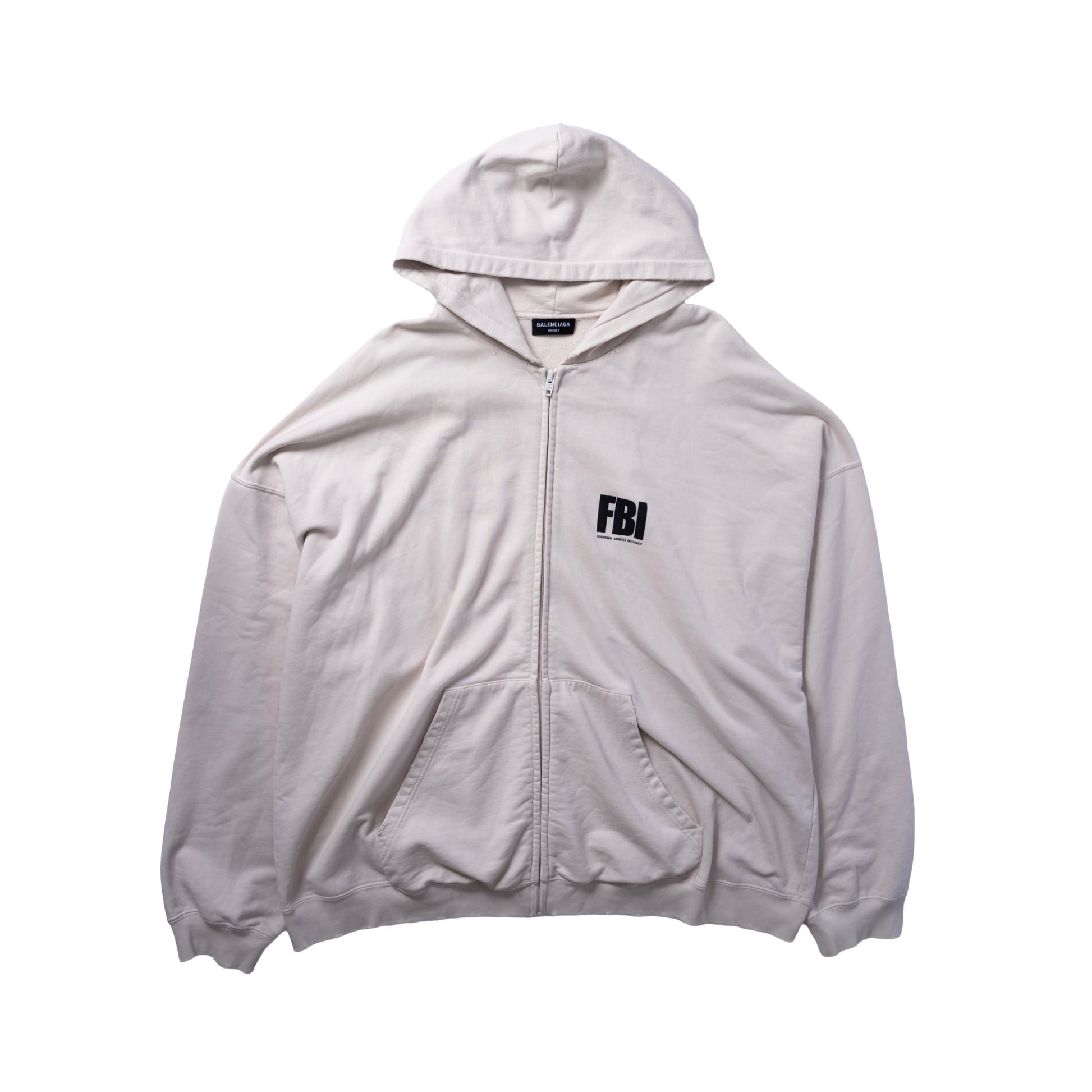 Balenciaga SS22 FBI Zip-Up Hoodie