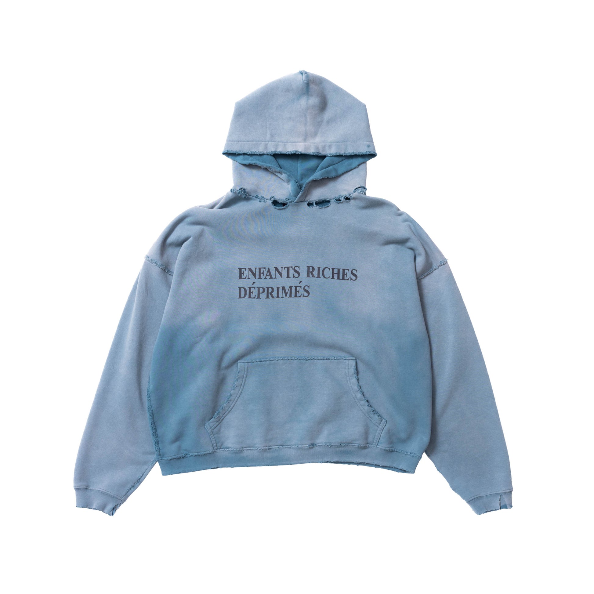 Enfants Riches Déprimés SS23 Sun Faded Aqua Logo Hoodie