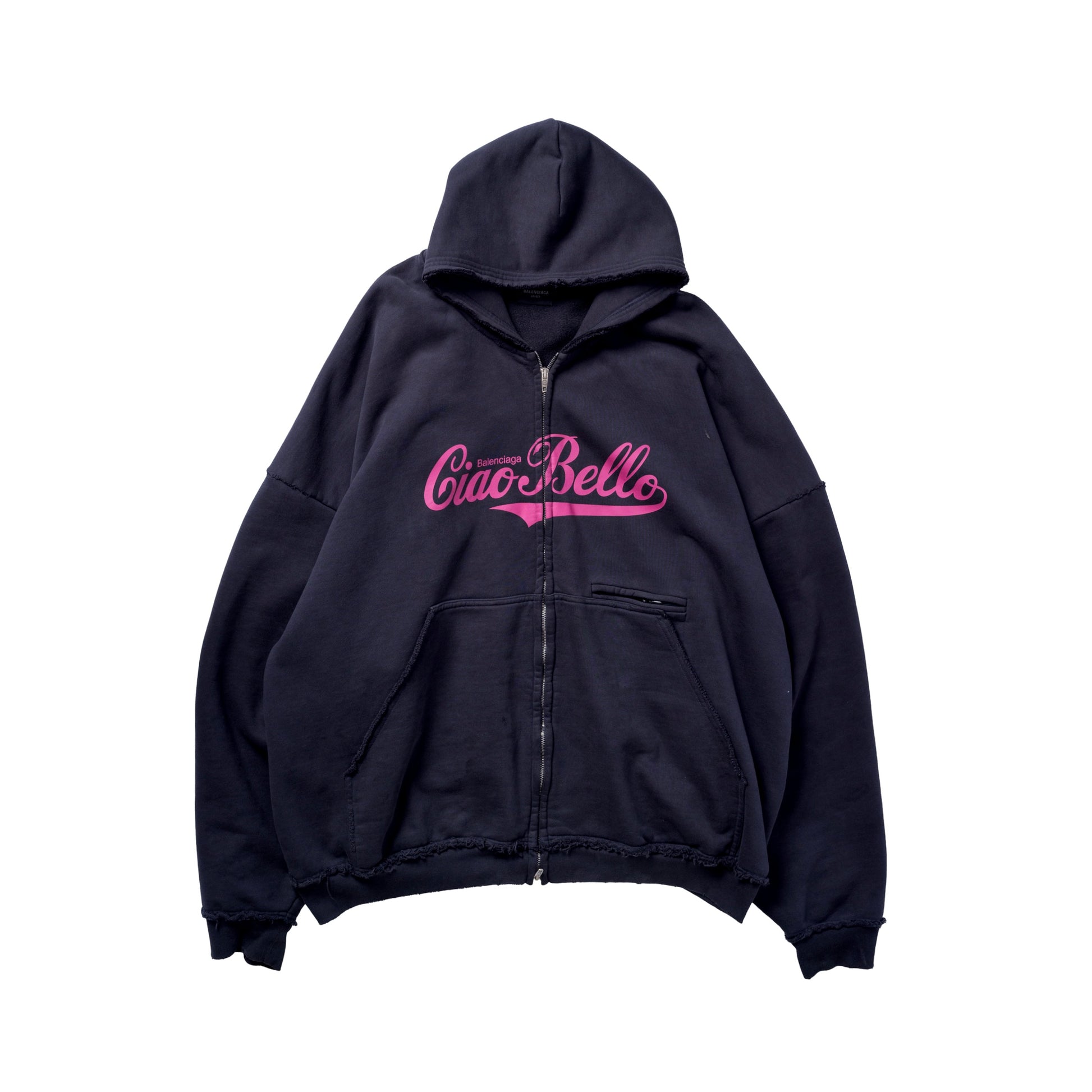 Balenciaga FW24 Ciao Bello Zip-Up Hoodie