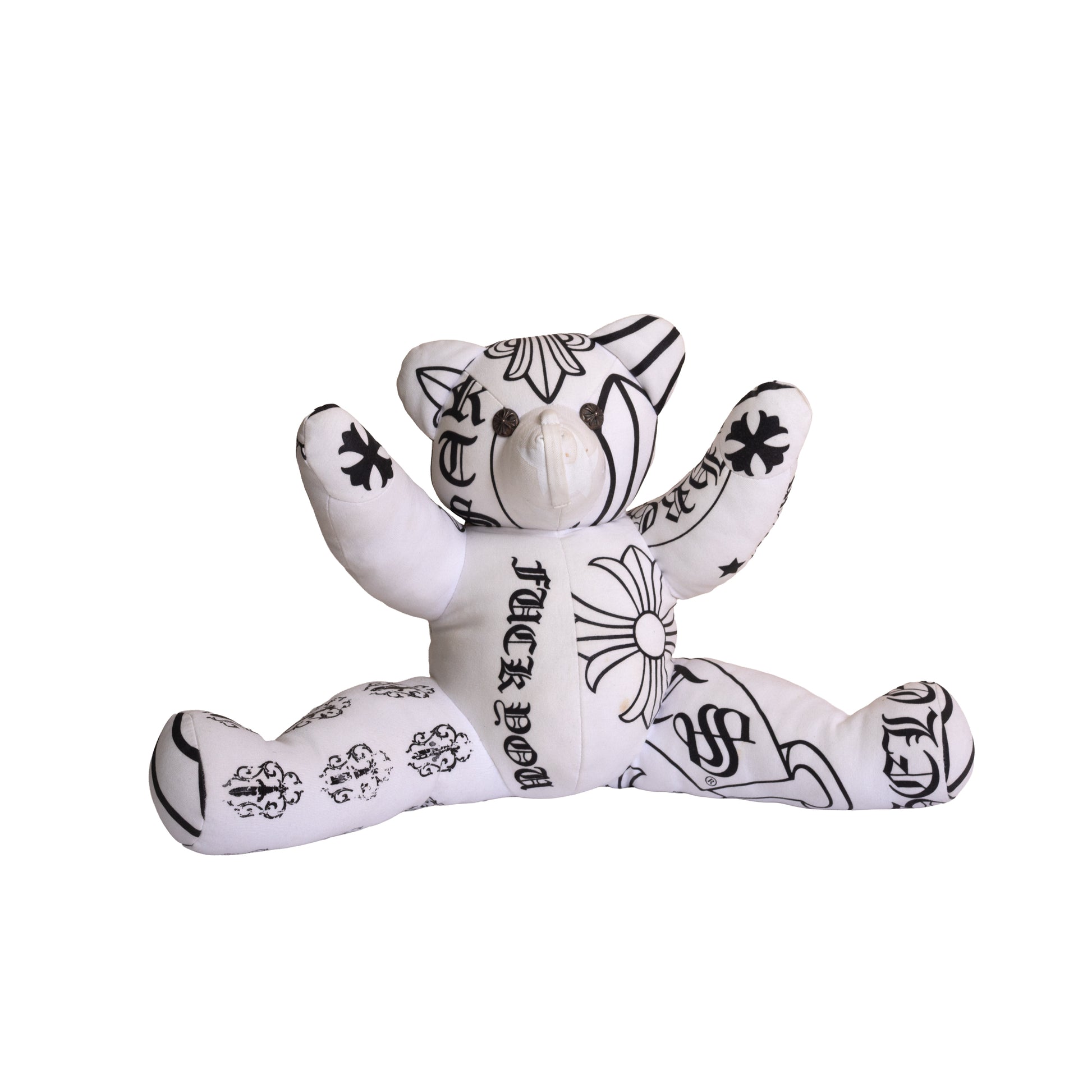 Chrome Hearts Stuffed Stencil Teddy Bear