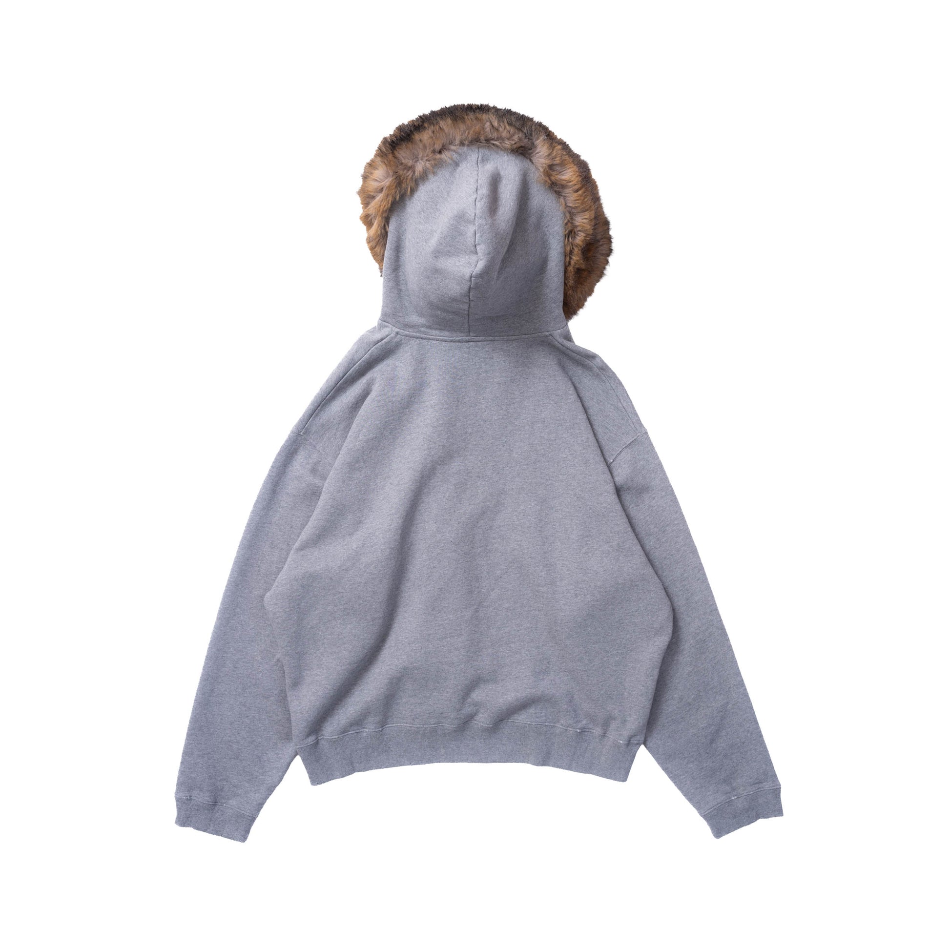 Balenciaga FW25 Fur Hood Zip-Up Hoodie