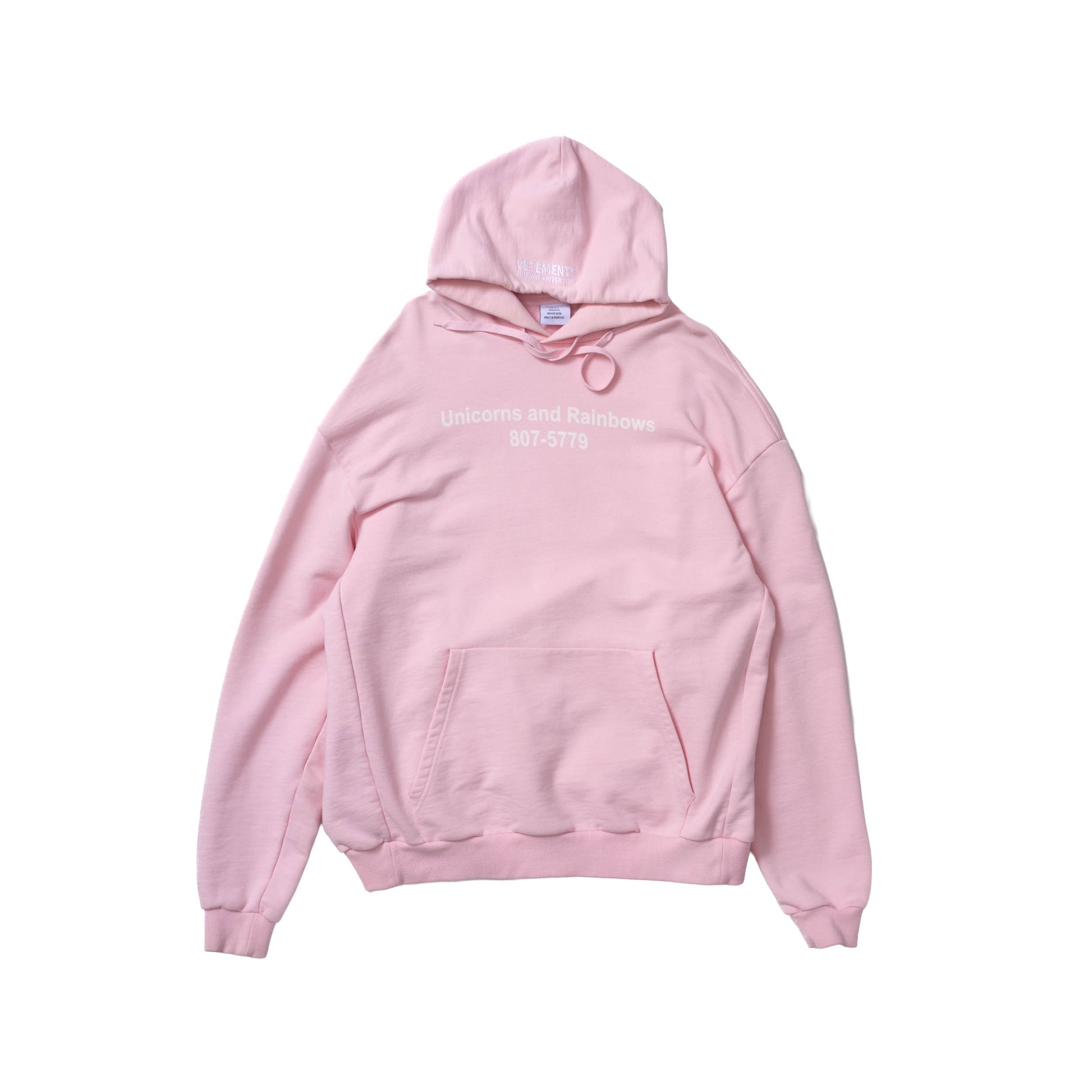 Vetements FW19 Unicorns and Rainbows Hoodie
