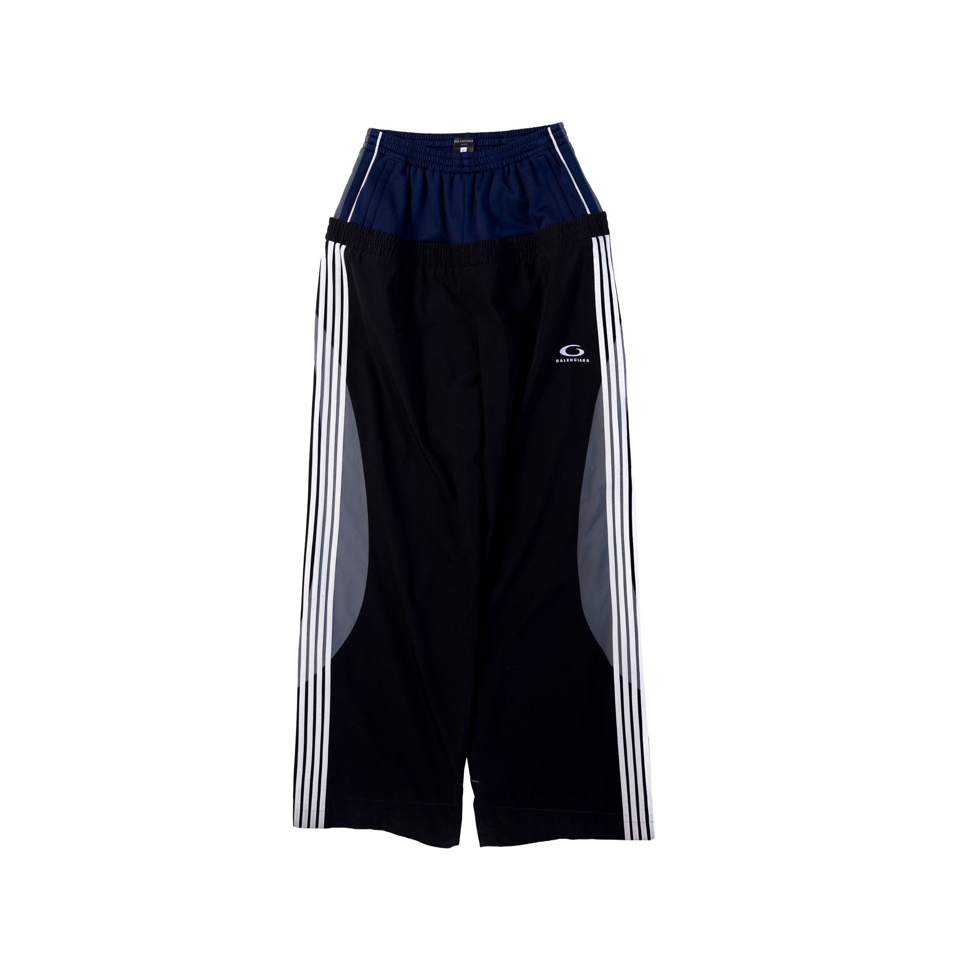 Balenciaga SS25 Cut Up Double Waist Track Pants