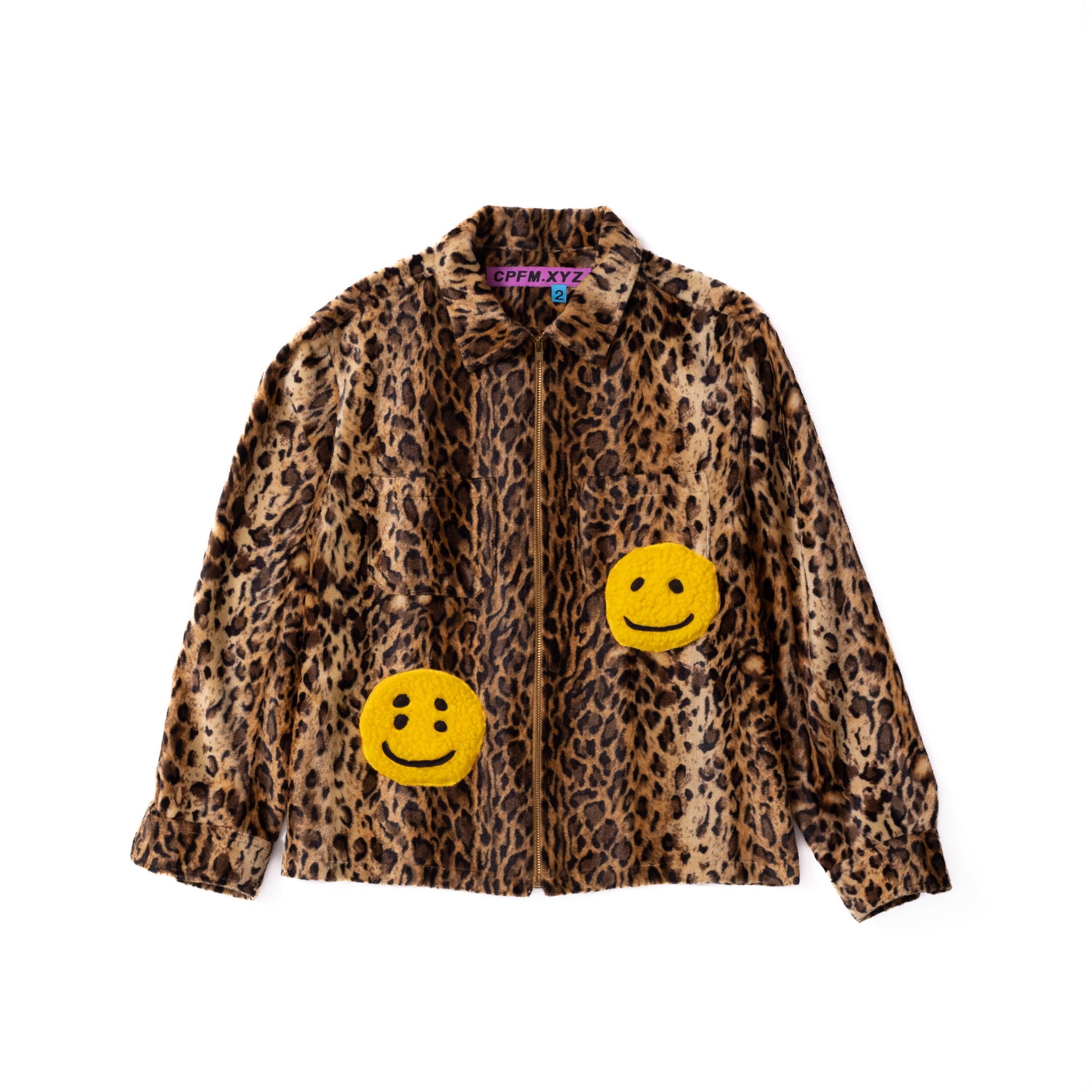 CPFM FW19 Double Smiley Leopard Work Shirt