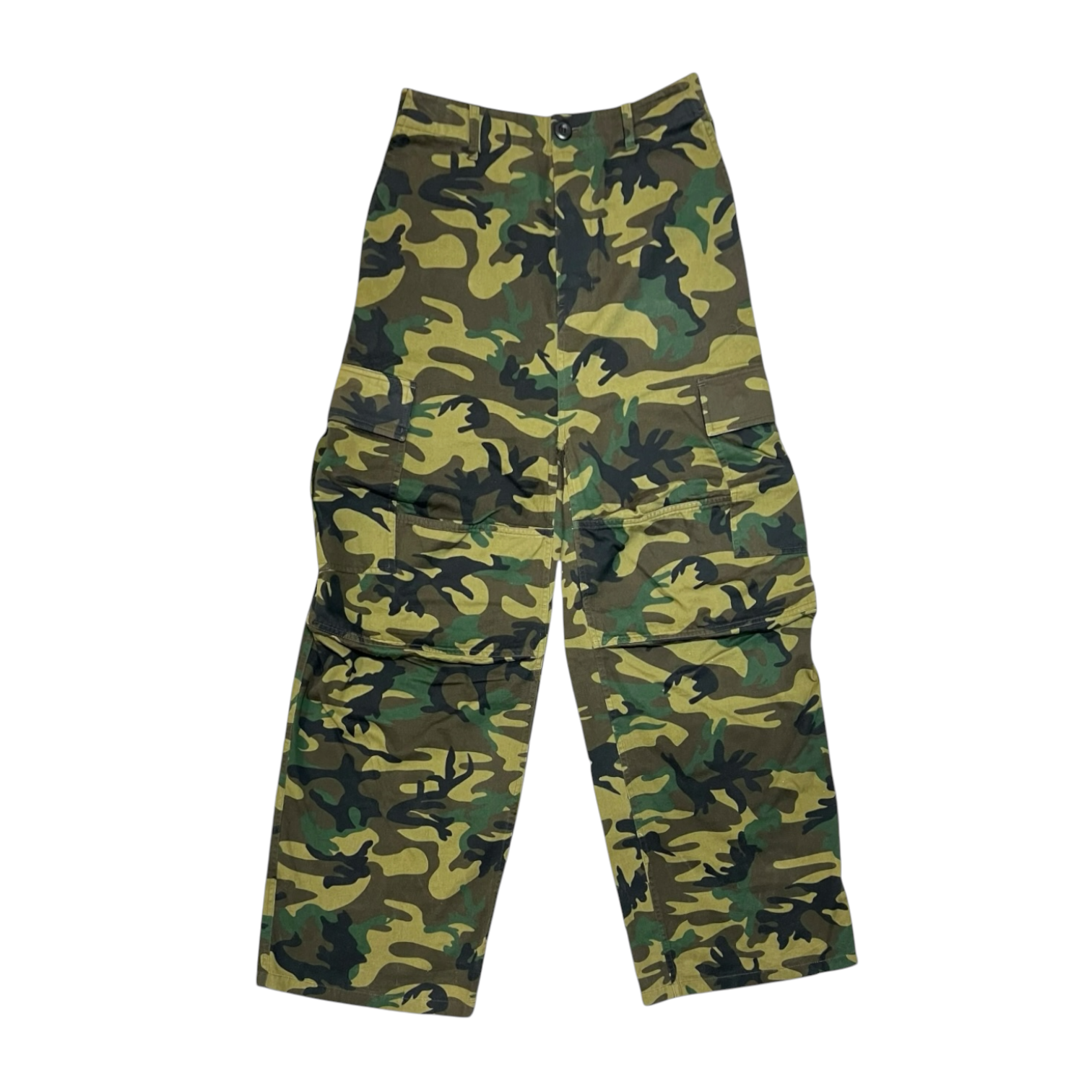 Balenciaga FW21 Camo Kick Cargo Pants
