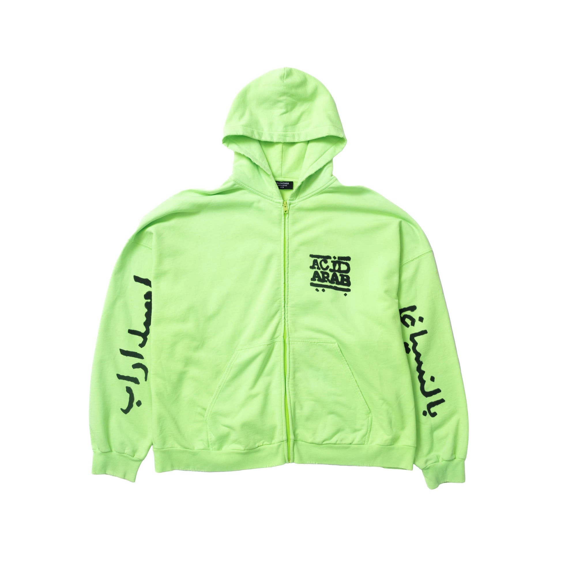 Balenciaga SS22 Acid Arab Zip-Up Hoodie