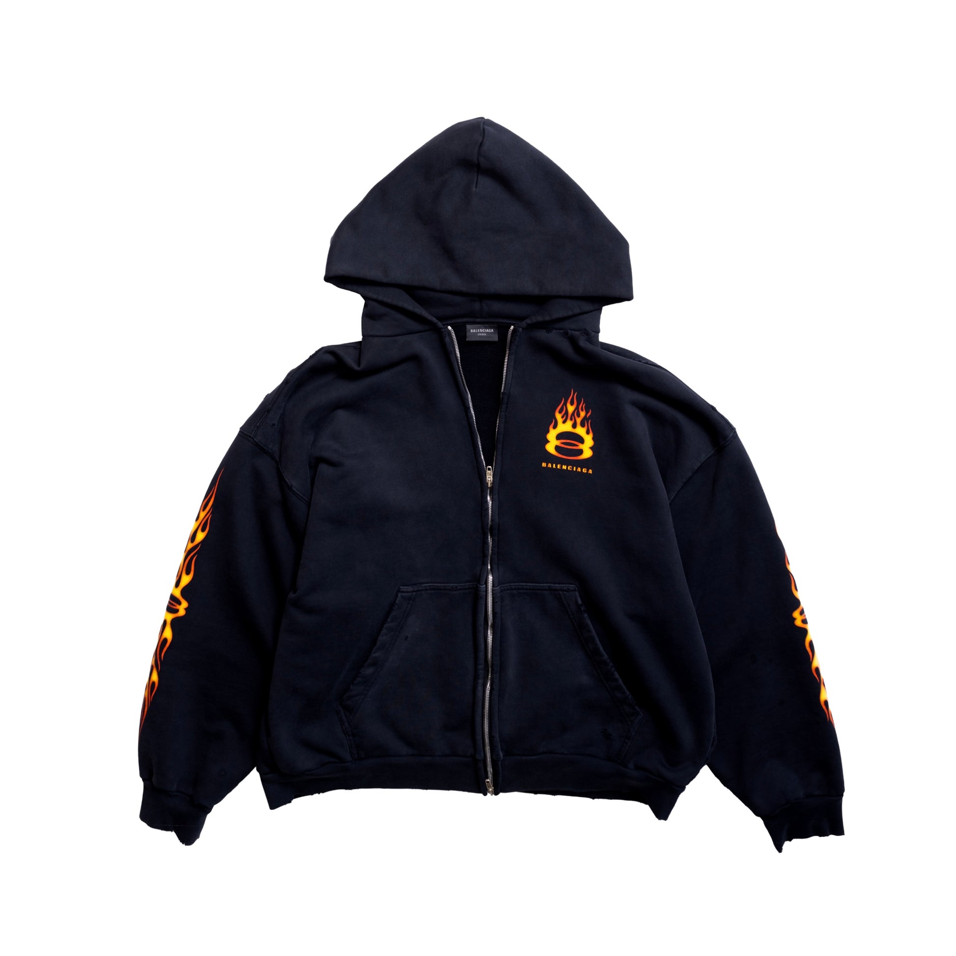 Balenciaga SS24 Burning Unity Zip-Up Hoodie
