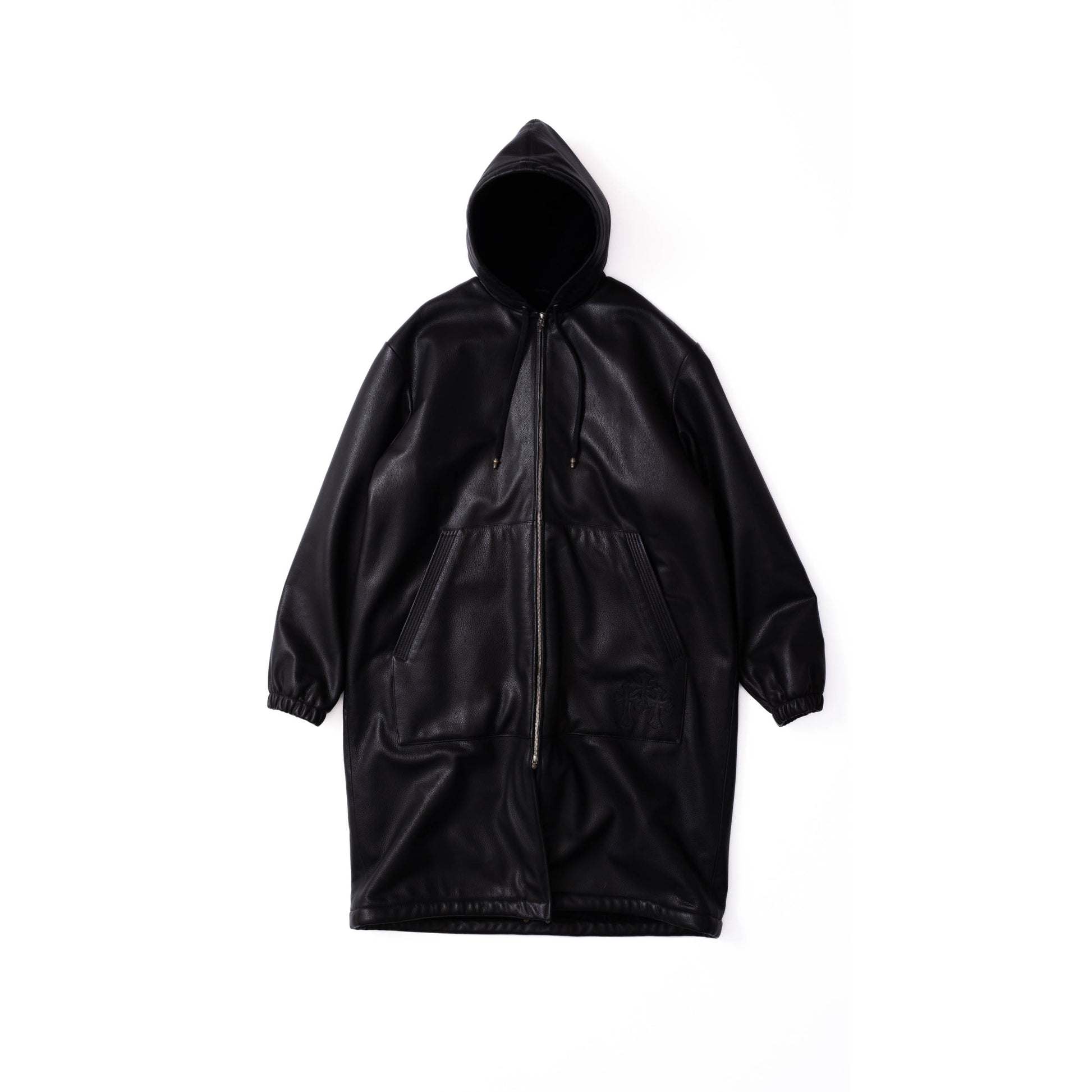 Chrome Hearts FW24 Hooded Leather Trench Coat