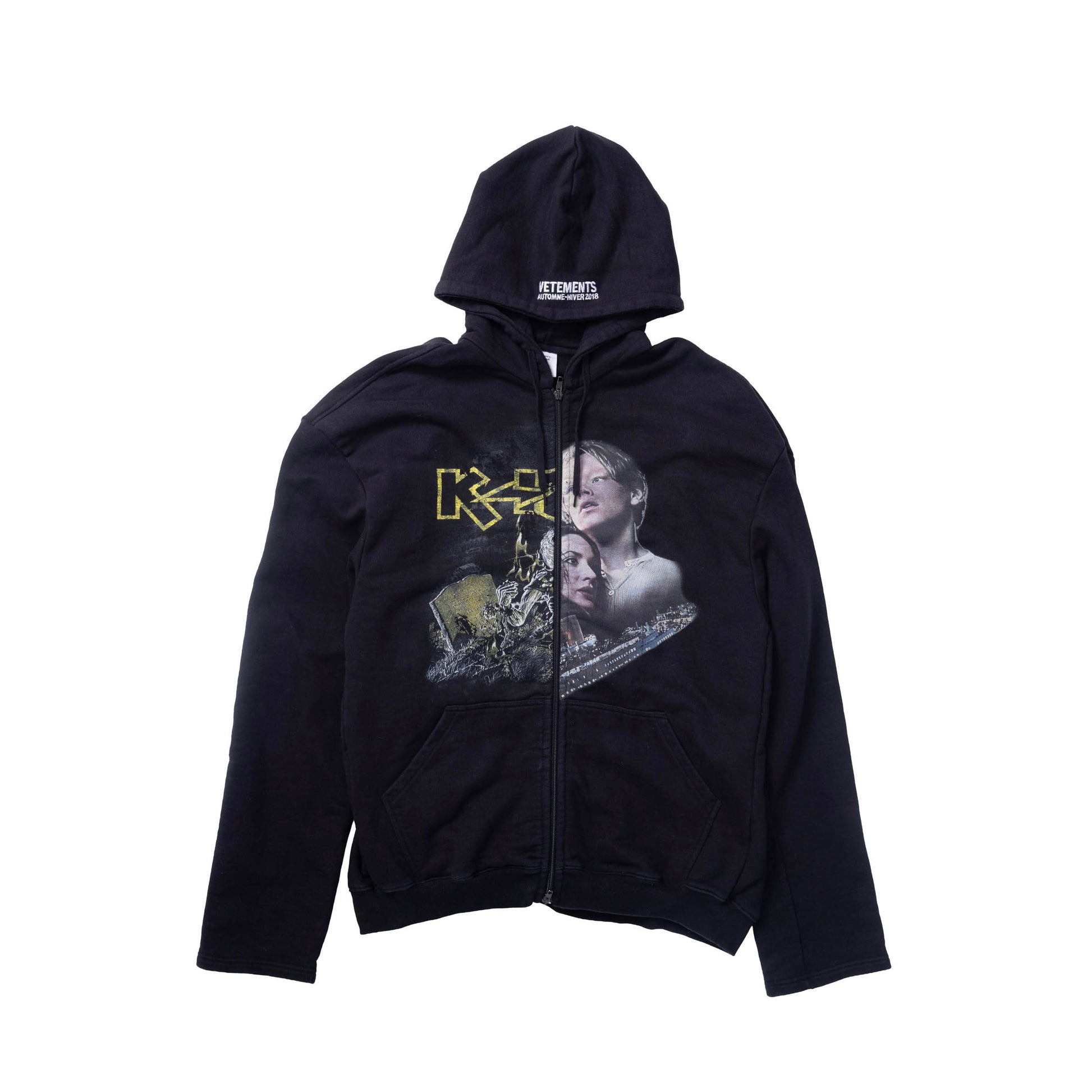 Vetements FW17 Titanic Split Zip-Up Hoodie
