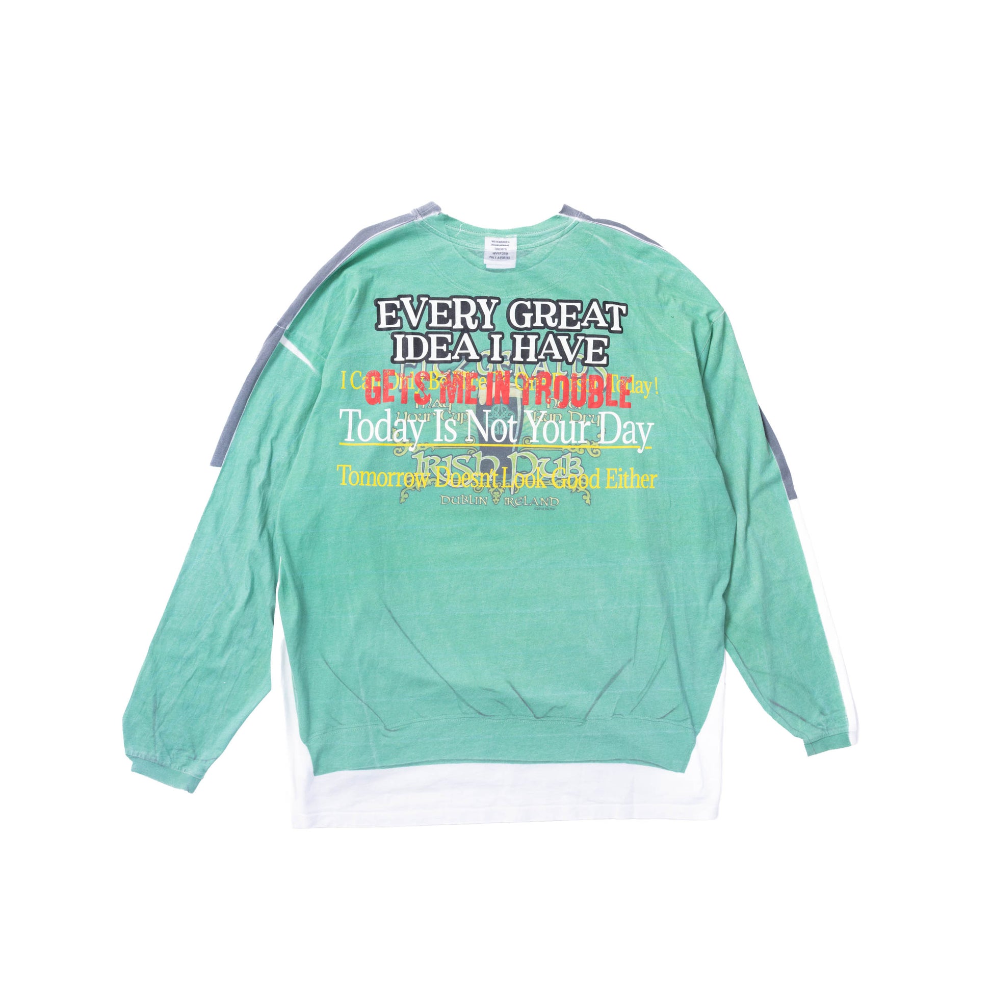 Vetements FW18 Tromp L’oeil Double Sided Ninja LS Tee