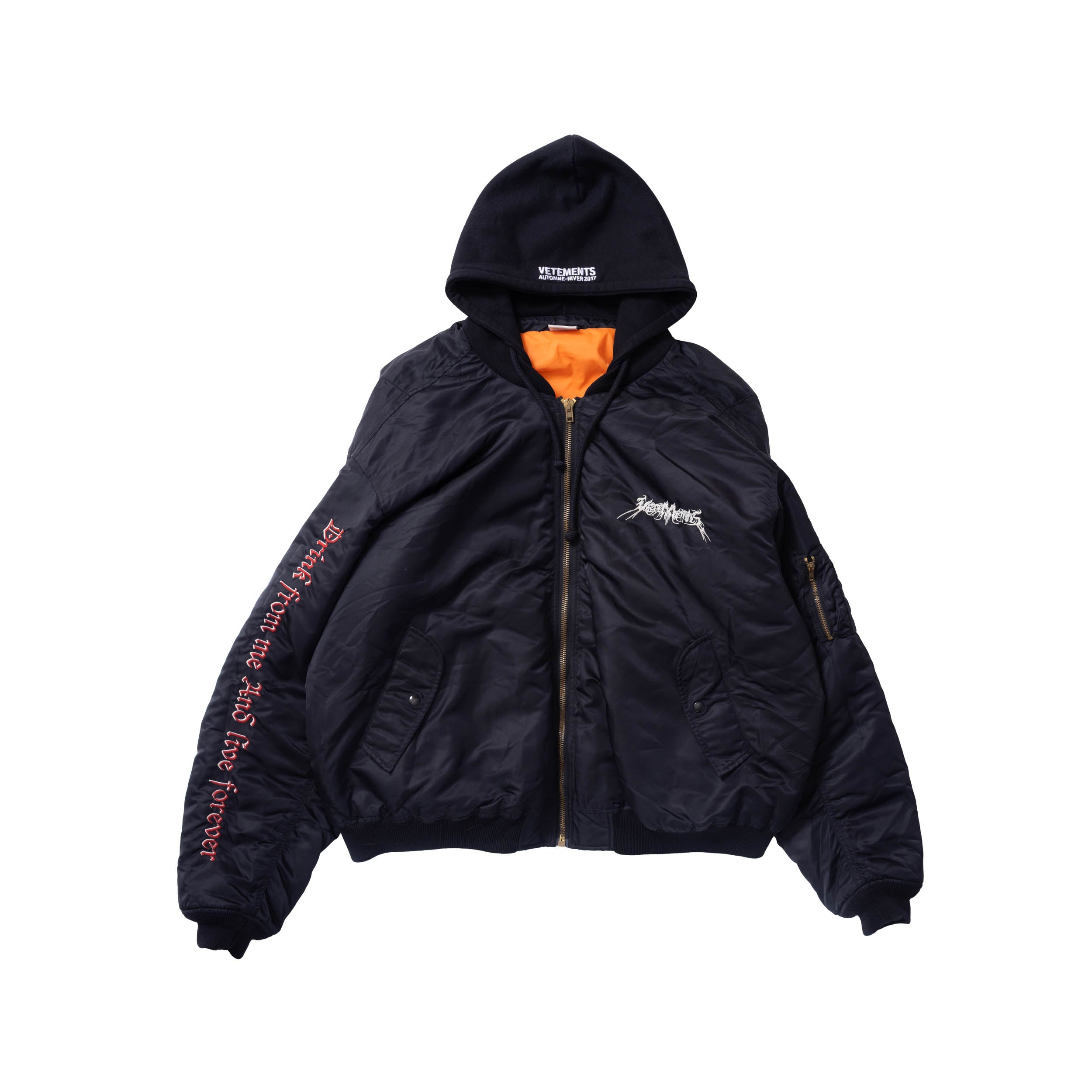 Vetements FW17 Runway Total Darkness Hooded Bomber – Penelope