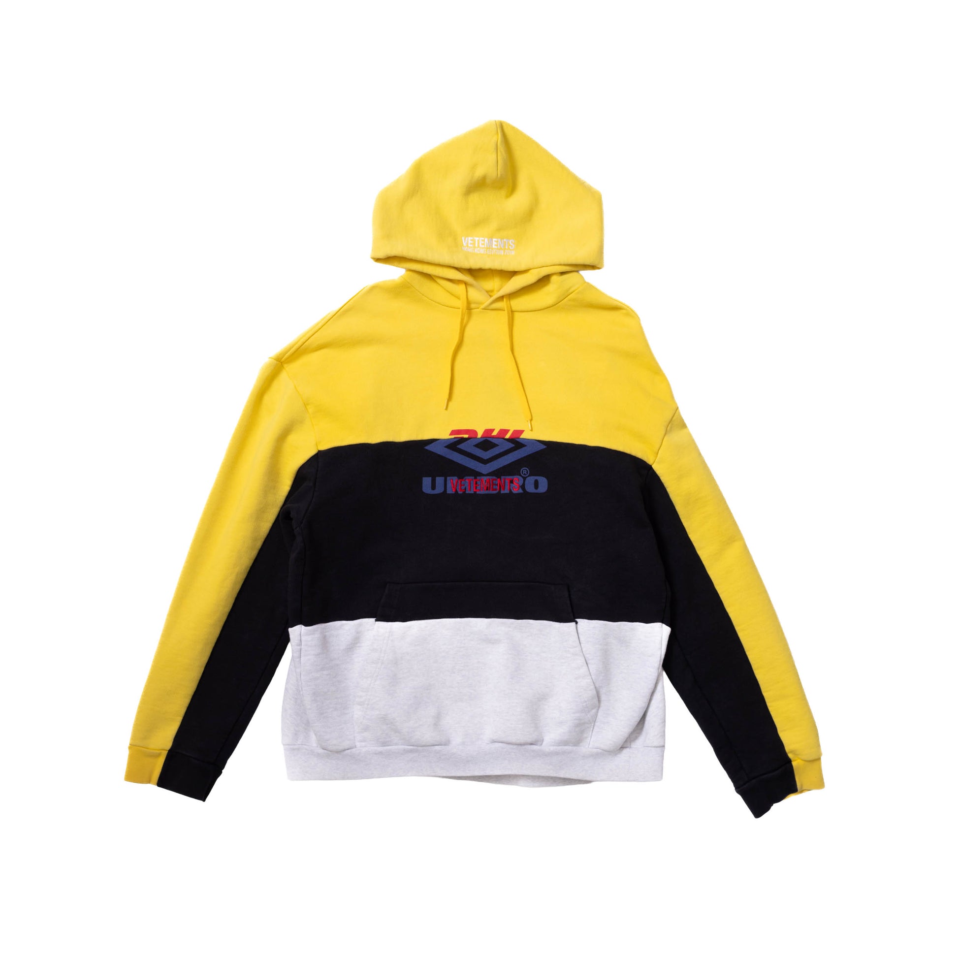 Vetements AW18 DHL Umbro Hong Kong Exclusive Cut-Up Hoodie