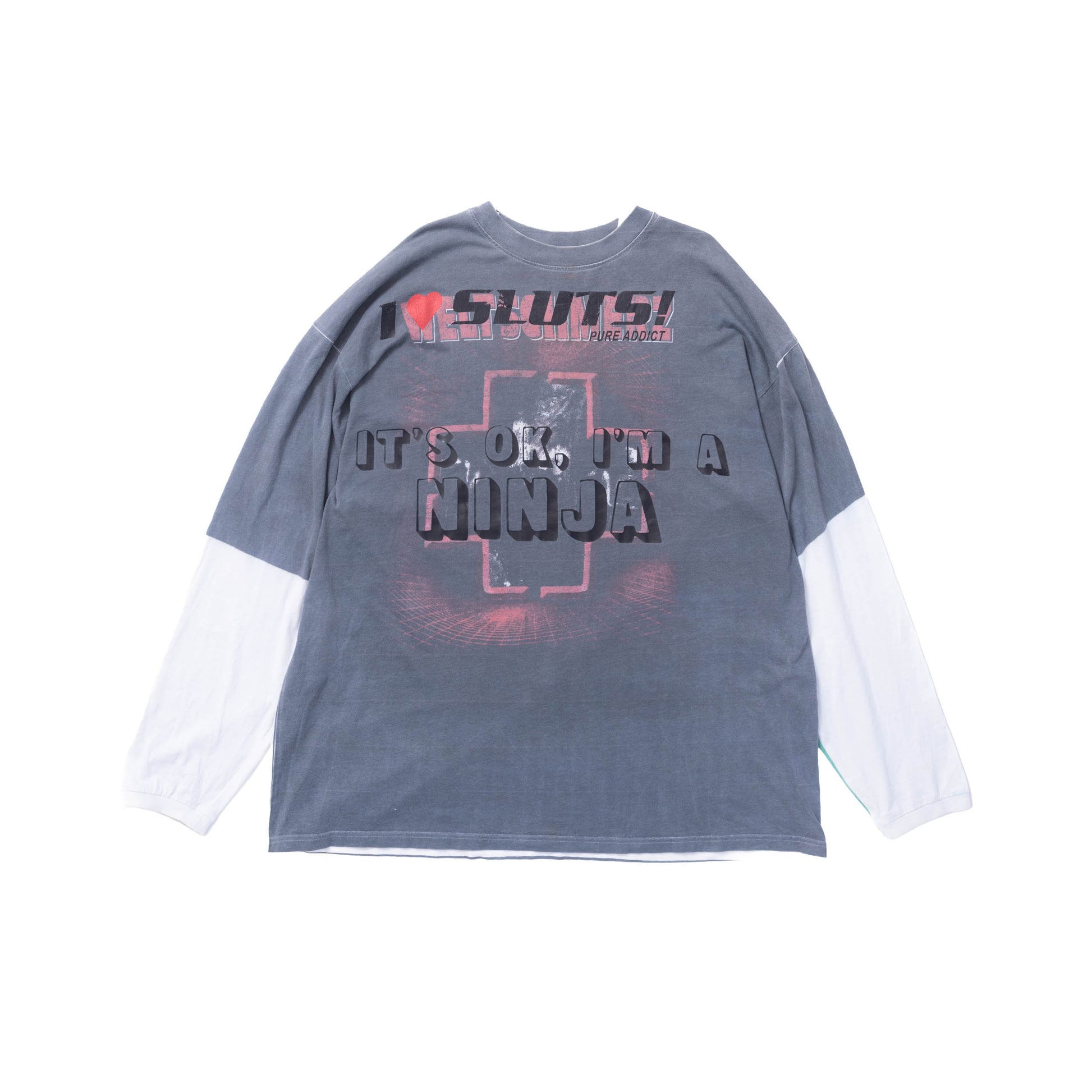 Vetements FW18 Tromp L’oeil Double Sided Ninja LS Tee