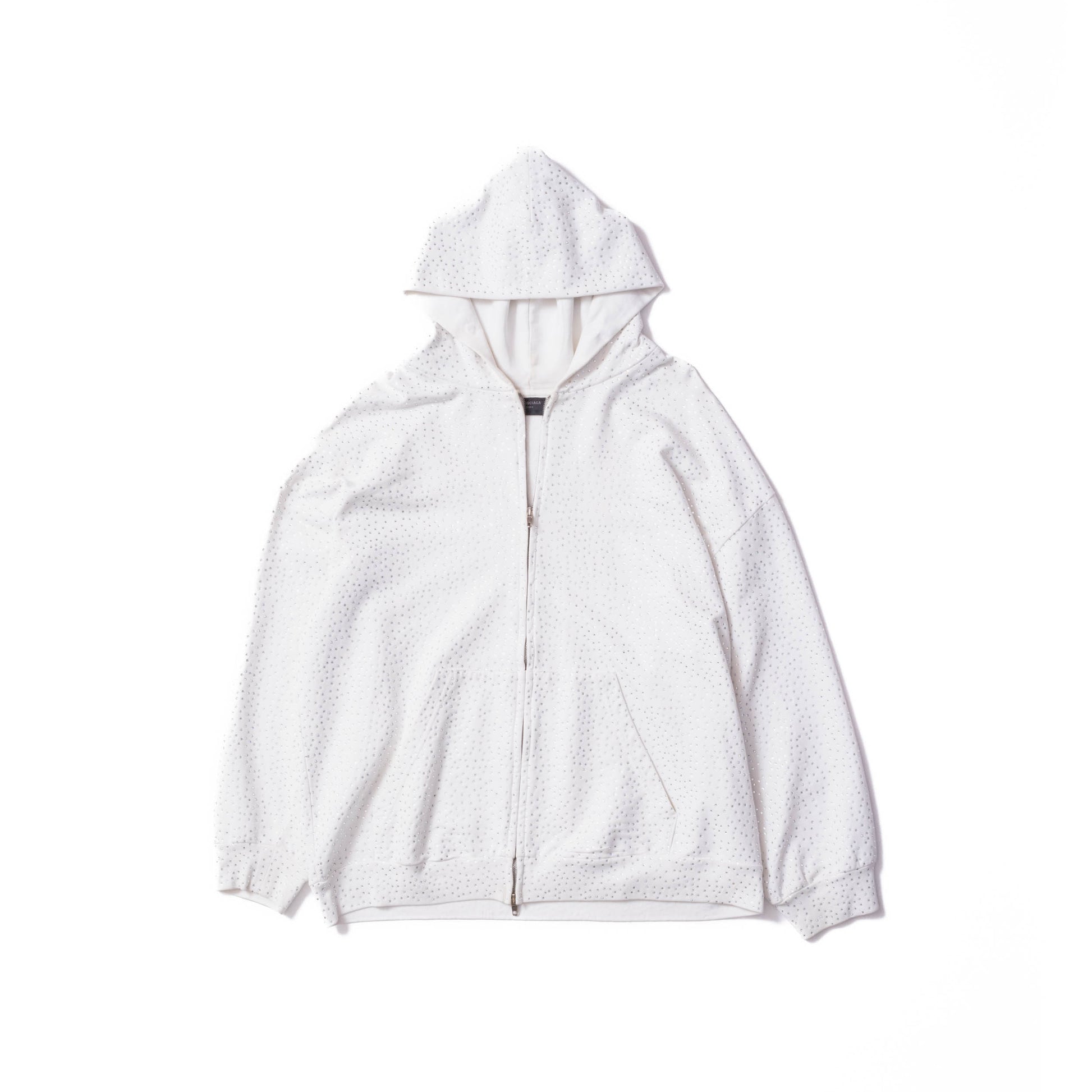 Balenciaga SS23 Crystal Embellished Zip Up Hoodie