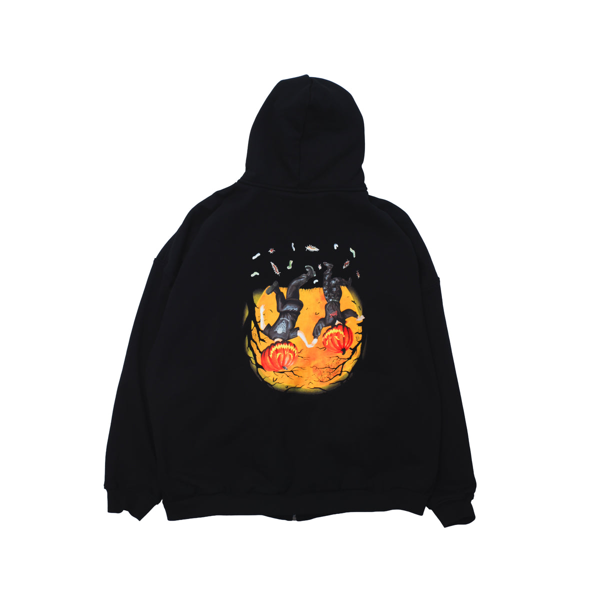 Vetements FW19 Runway Upside Down Hocus Pocus Zip-Up Hoodie