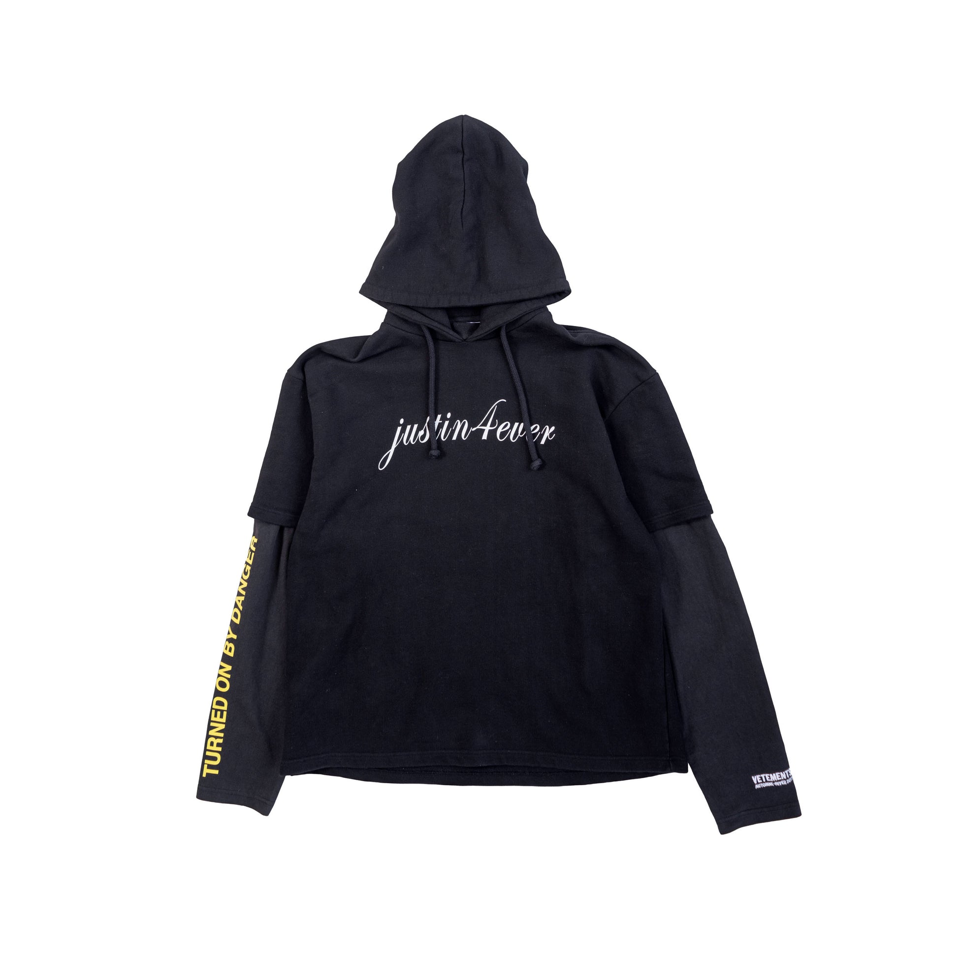 Vetements FW16 Justin4ever Layered Hoodie