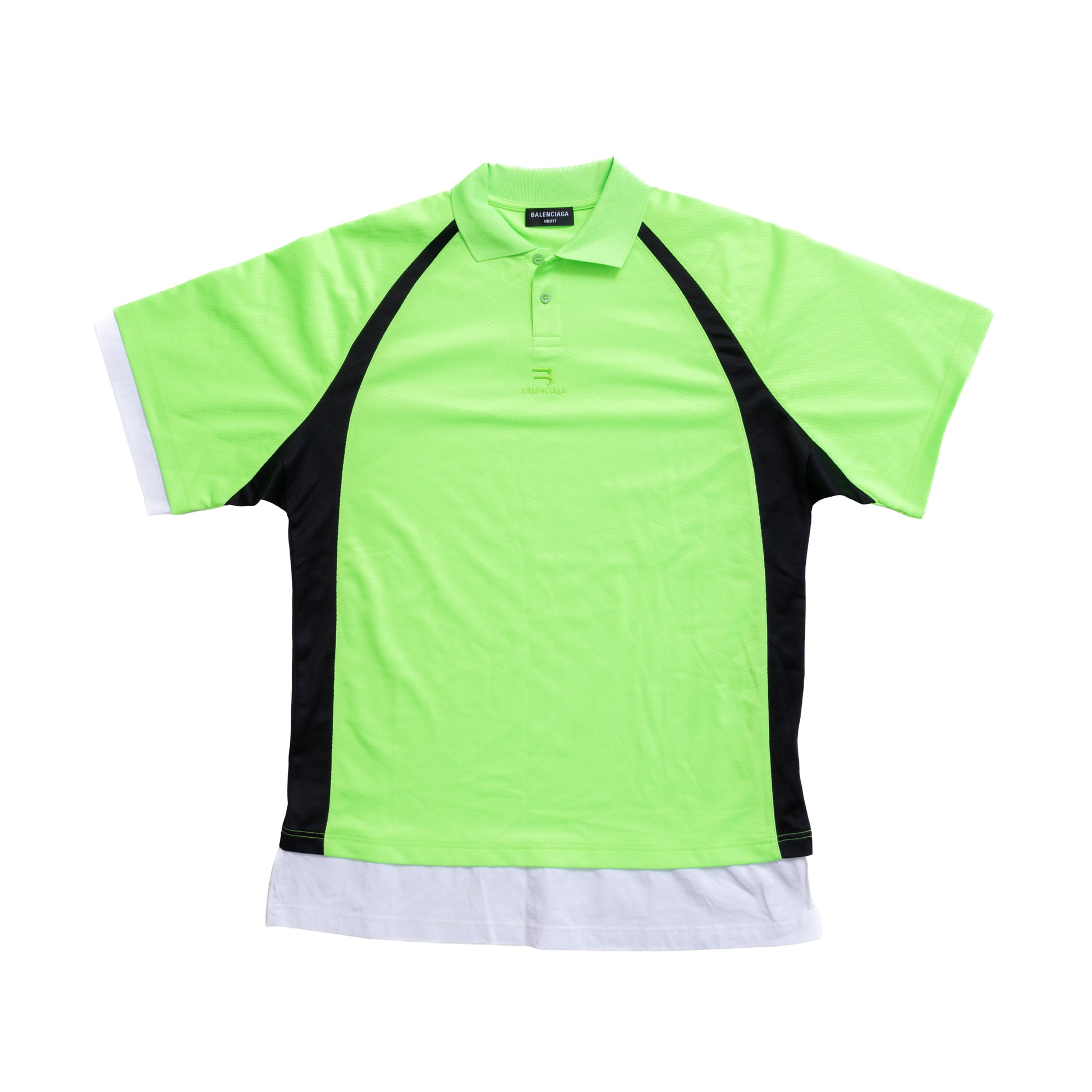 Balenciaga FW21 Layered Neon Polo Tee