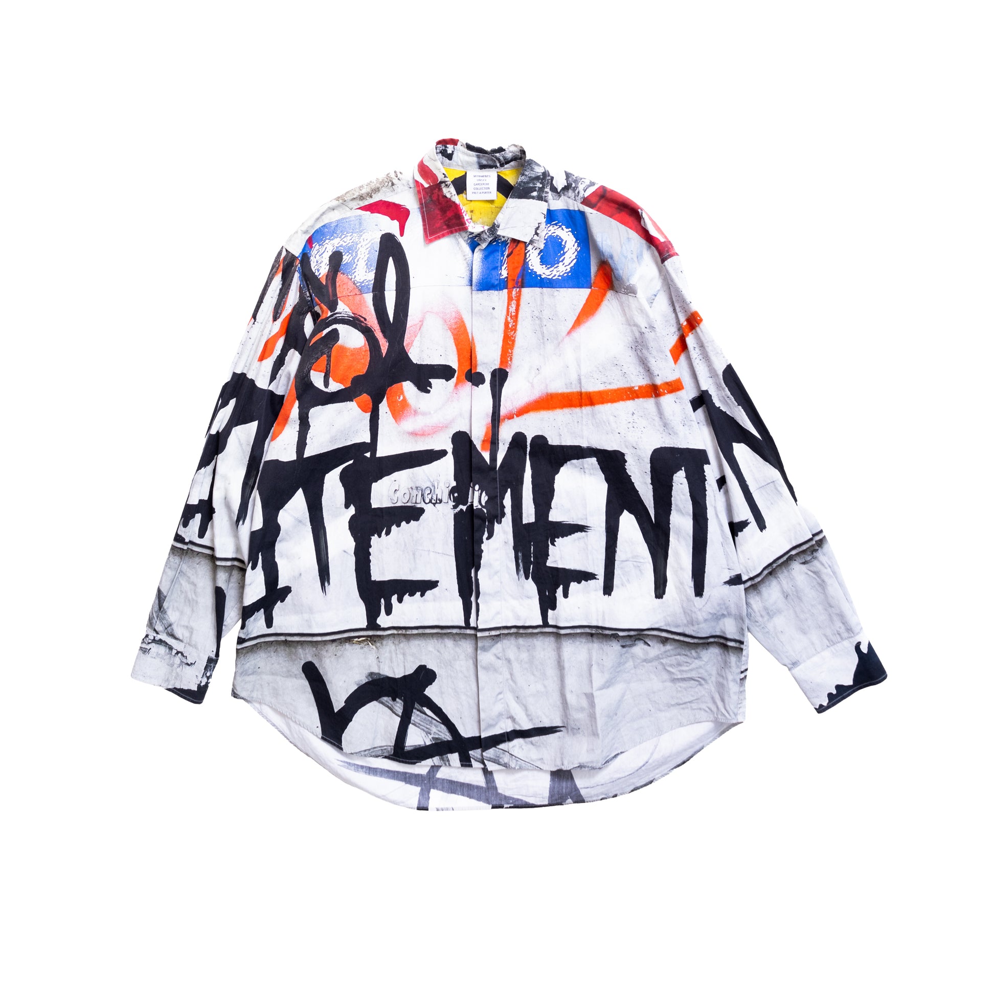 Vetements FW23 Graffiti Lounge Button Shirt