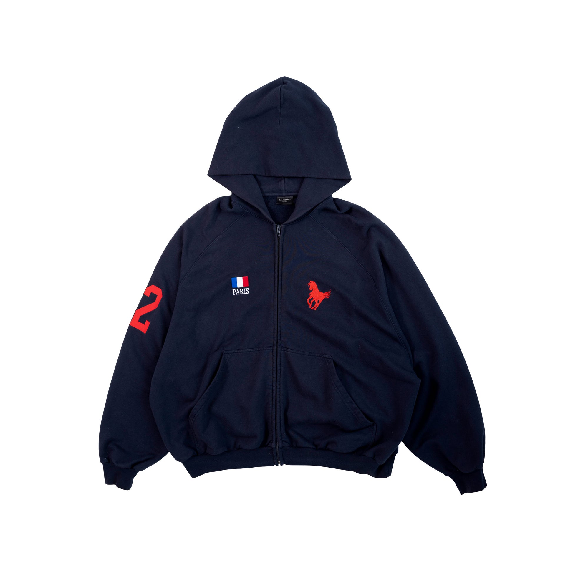 Balenciaga FW22 Polo Zip-Up Hoodie