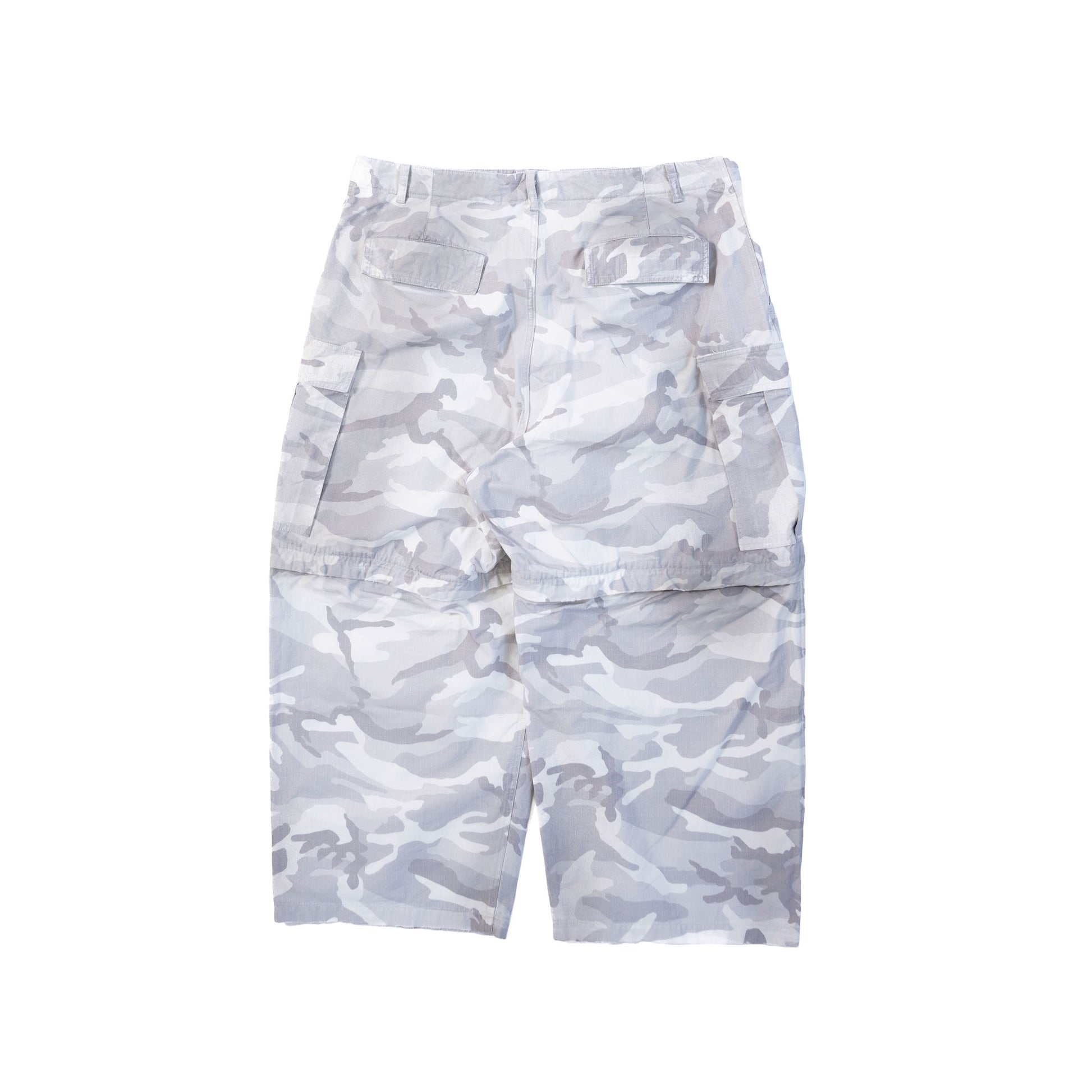 Balenciaga SS24 Snow Camo Convertible Cargo Pants