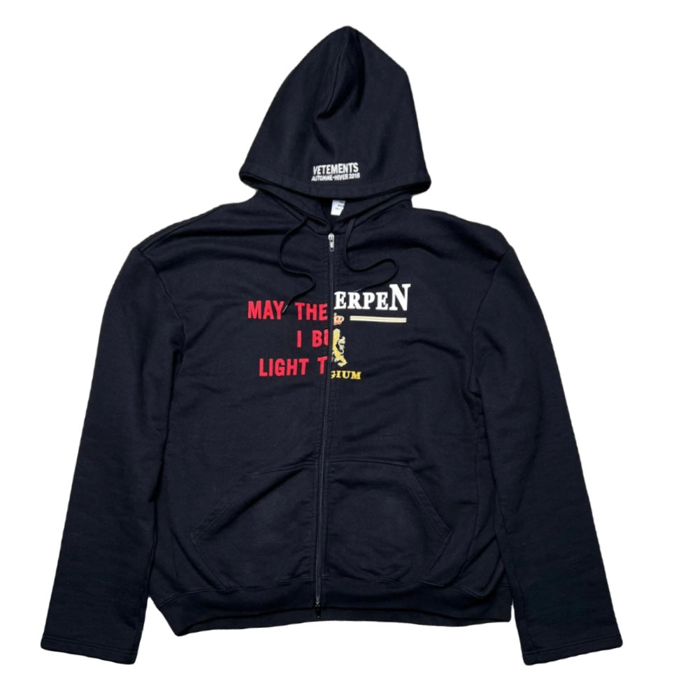 Vetements FW17 "Split Bridges Antwerpen" Zip-Up Hoodie