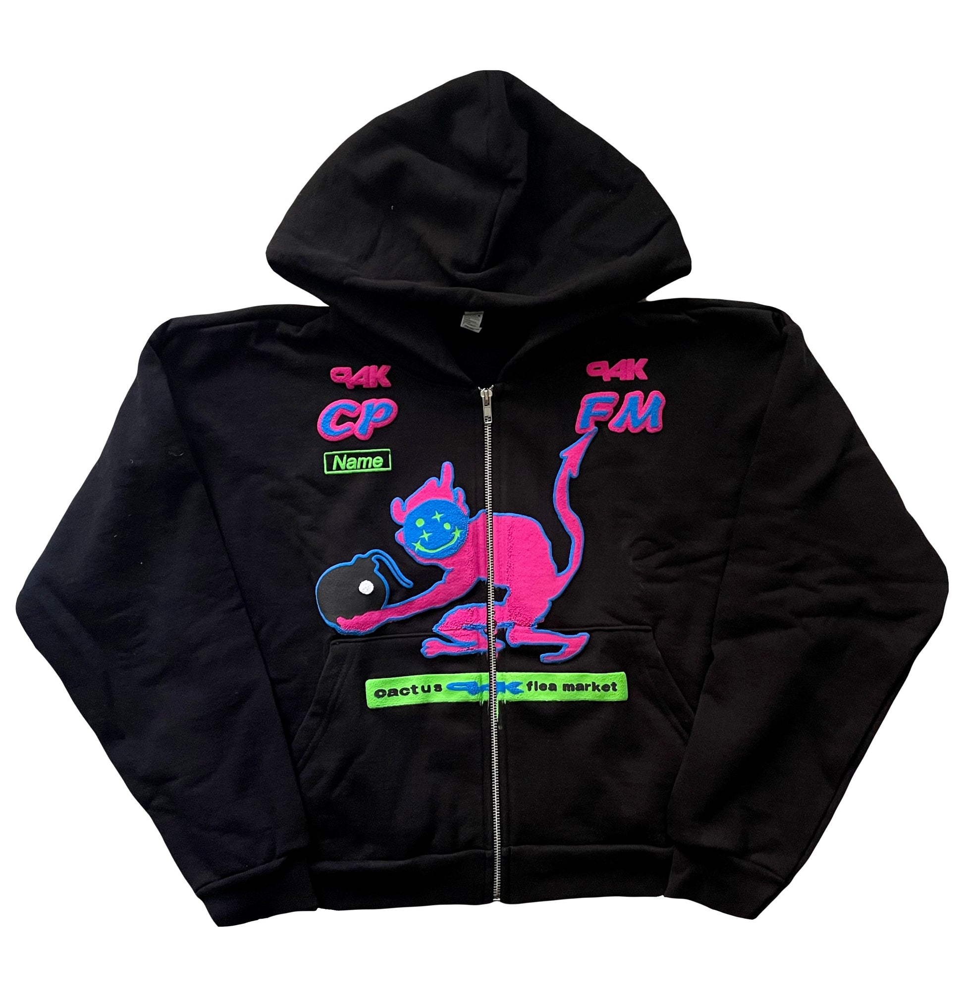 CPFM FW23 "P4K Graphics" Zip-Up Hoodie