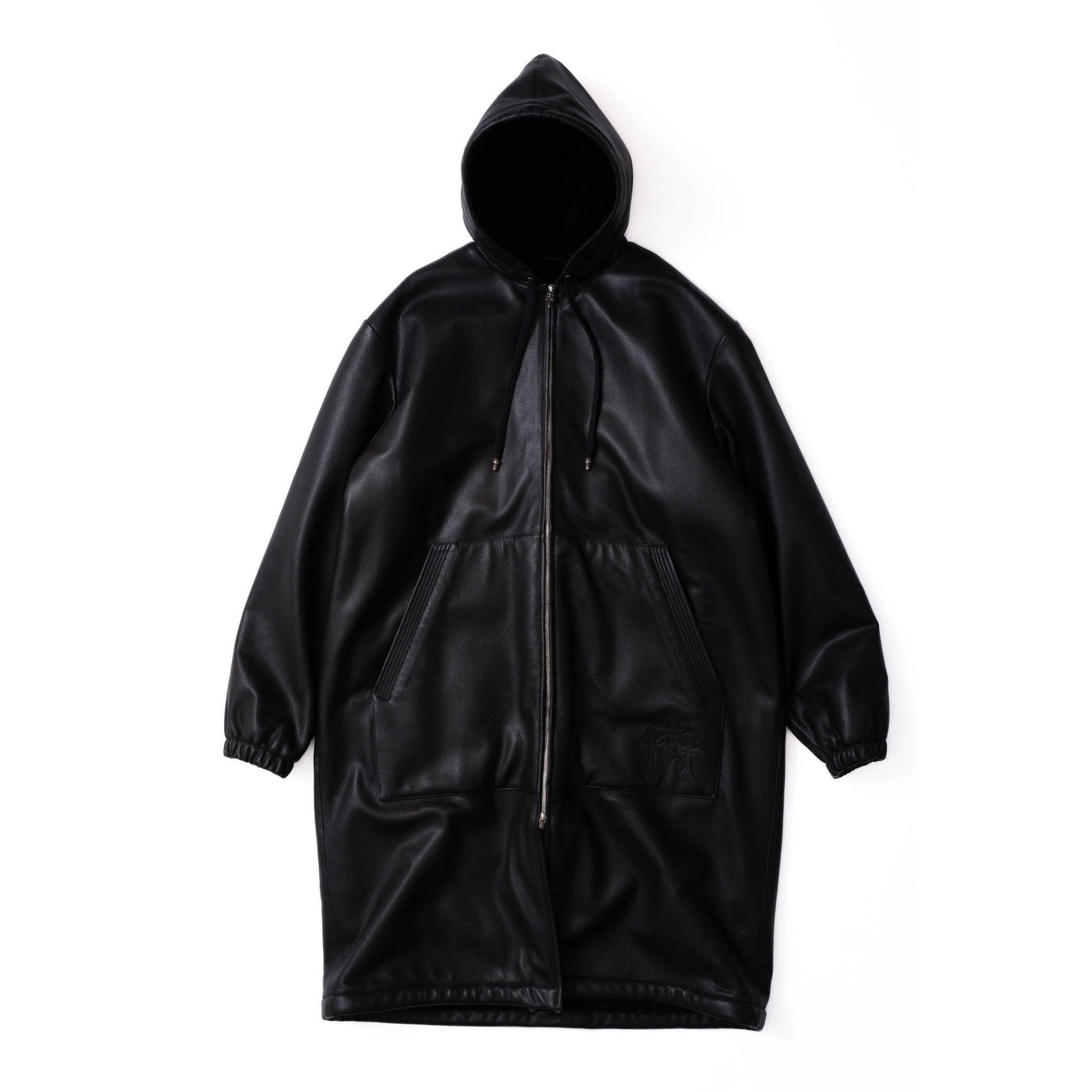 Chrome Hearts FW24 Hooded Leather Trench Coat