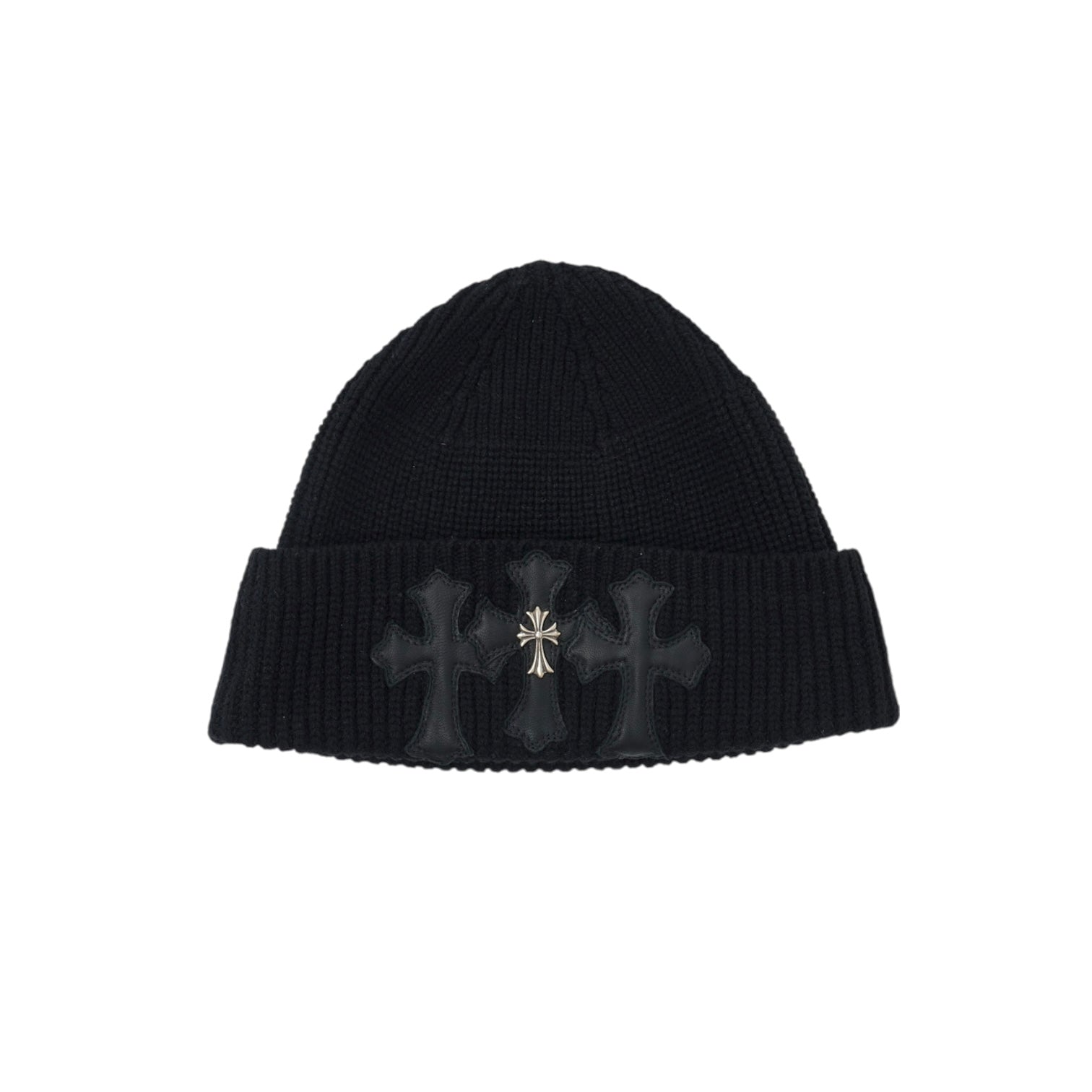 Chrome Hearts Triple Cross Patch Knit Beanie