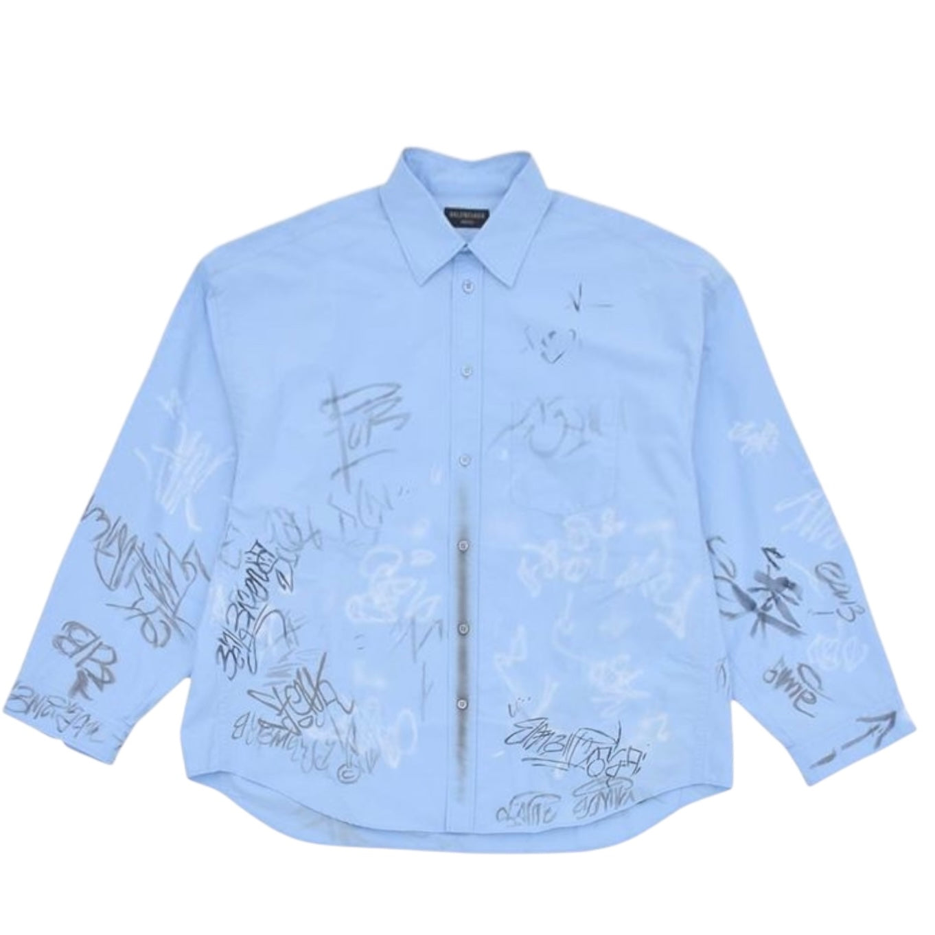 Balenciaga SS23 Mudshow Grafitti Dress Shirt