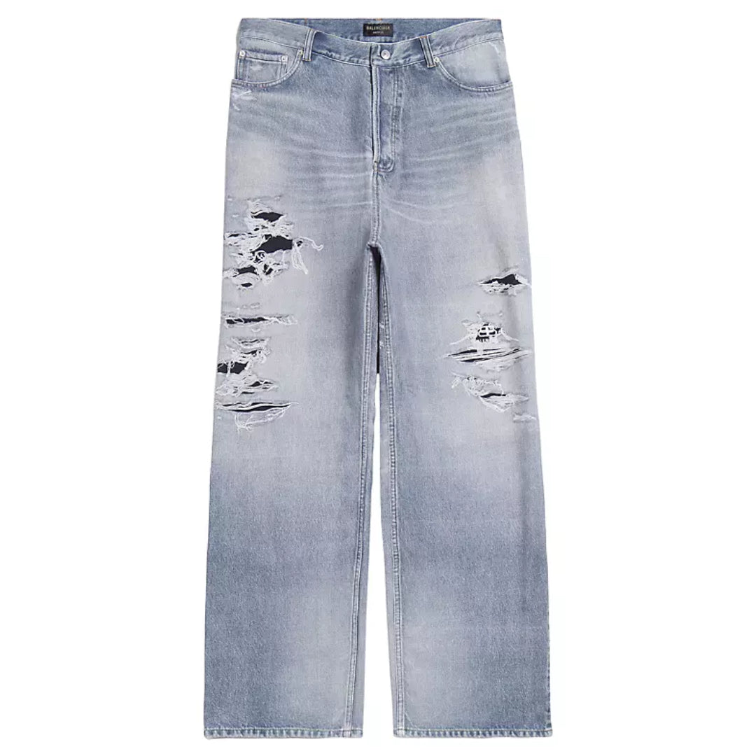 Balenciaga SS22 Trompe L'oeil Denim Jeans