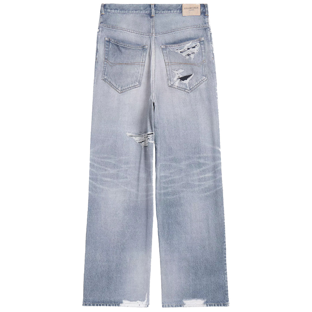 Balenciaga SS22 Trompe L'oeil Denim Jeans