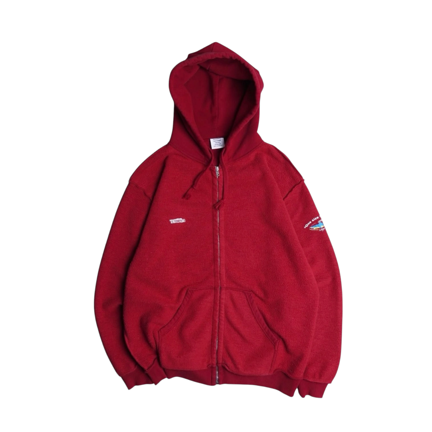 Vetements SS16 Inside Out Offshore Zip-Up Hoodie