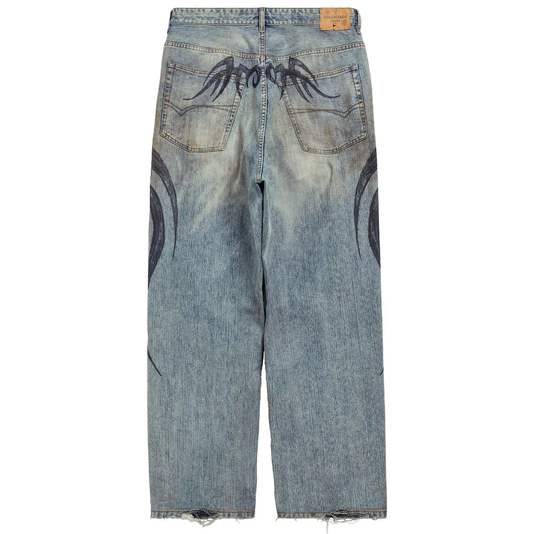 Balenciaga FW24 Tribal Denim