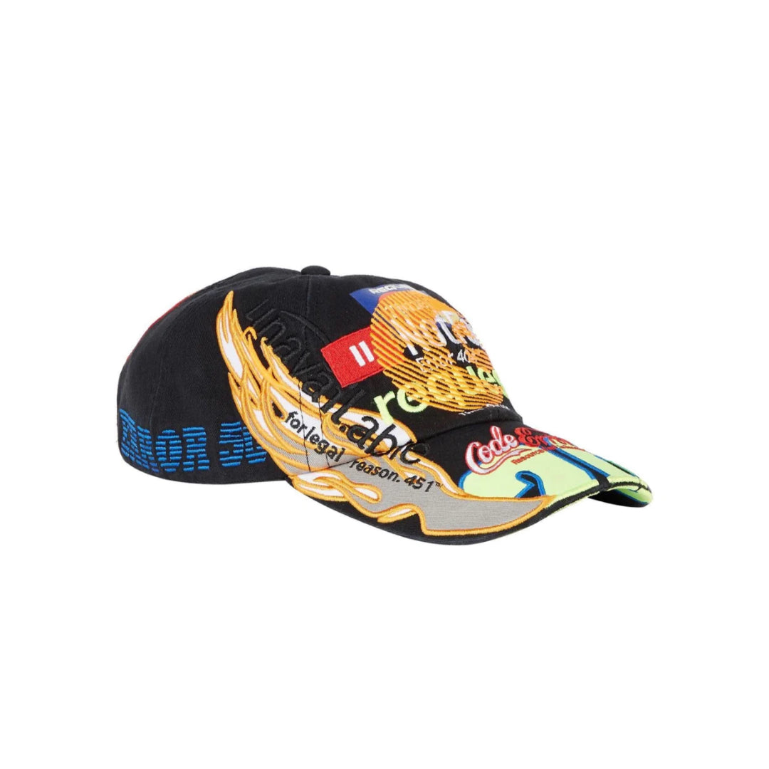 vetements error404ブラックレースキャップ Vetements SS18 “Error 404” Hat in Black – Penelope