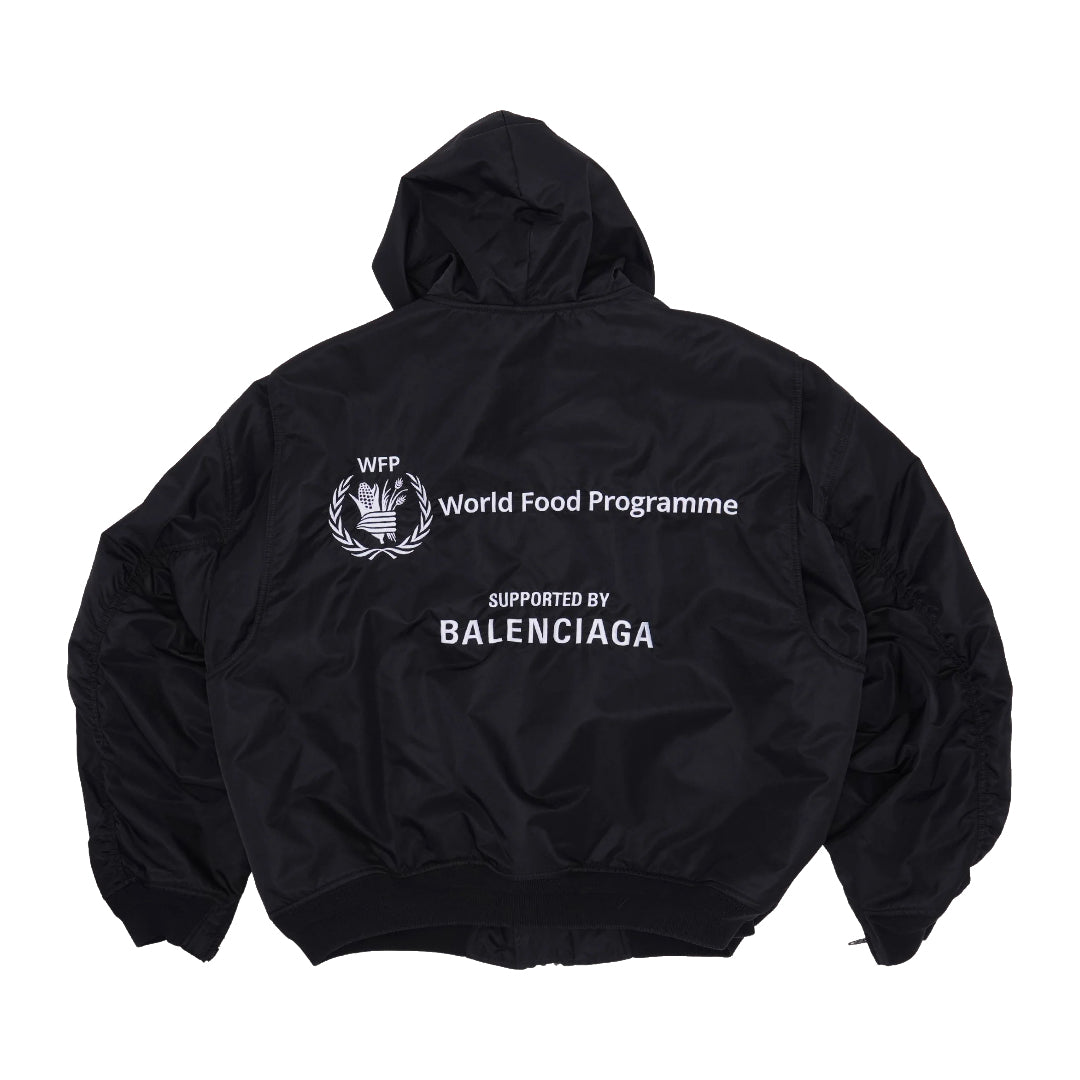 Balenciaga FW23 "World Food Programme" Hooded Bomber
