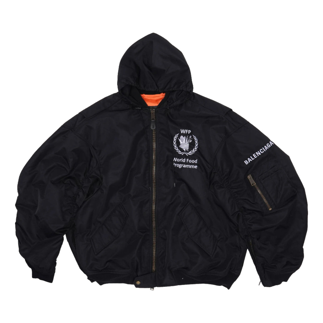 Balenciaga FW23 "World Food Programme" Hooded Bomber