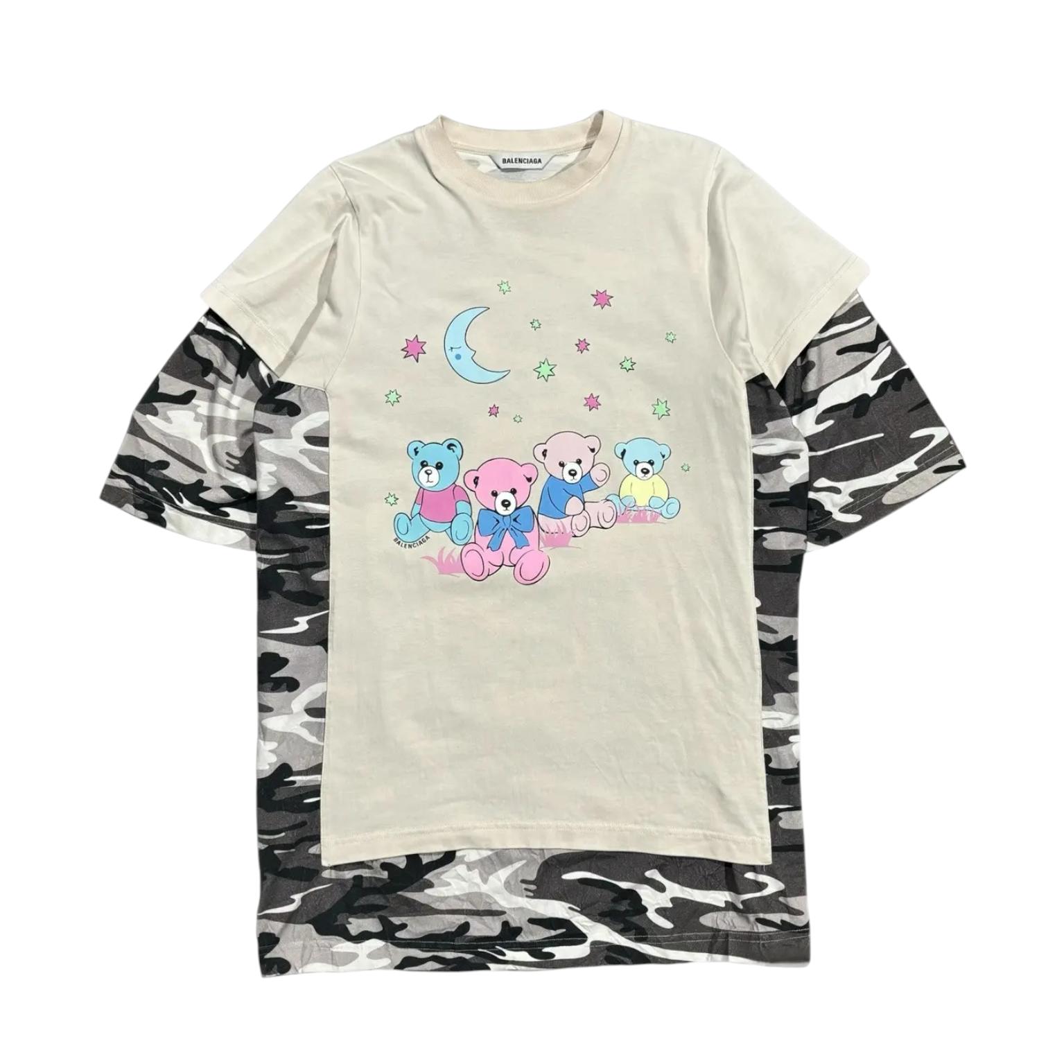 Balenciaga SS21 Double Layer Camo Shirt
