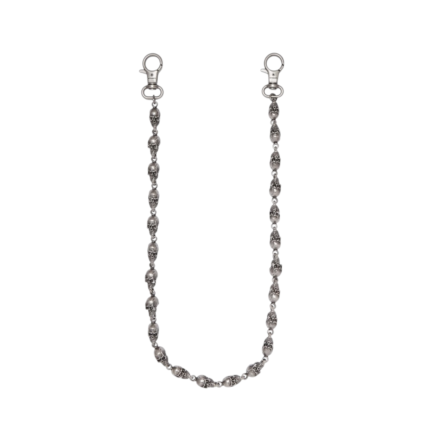 Vetements SS19 Gunmetal Skulls 30” Wallet Chain