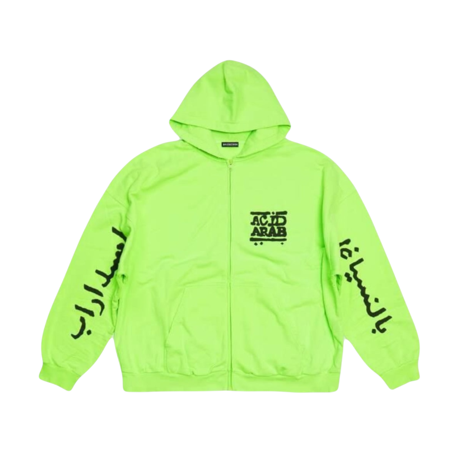 Balenciaga SS22 Acid Arab Zip-Up Hoodie