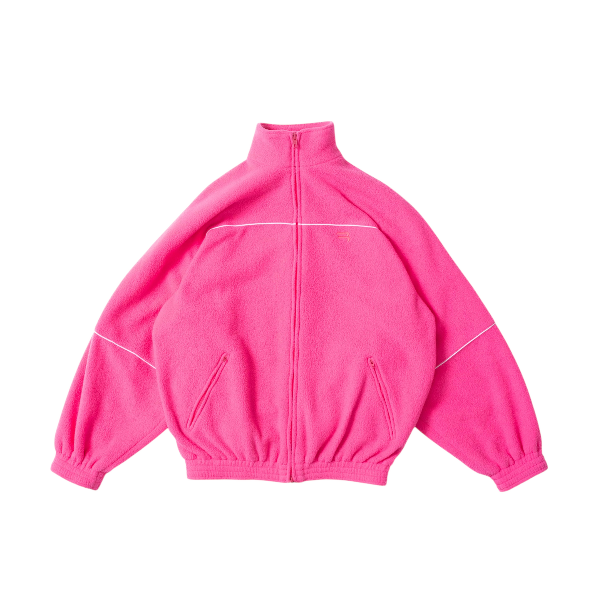 Balenciaga FW21 Pink Double-Brushed Fleece Jacket