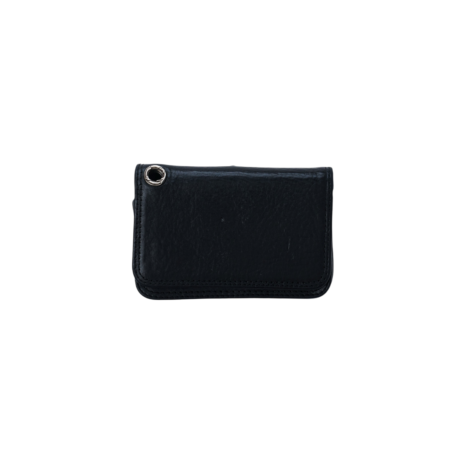 Chrome Hearts Black Leather Patch Card Holder
