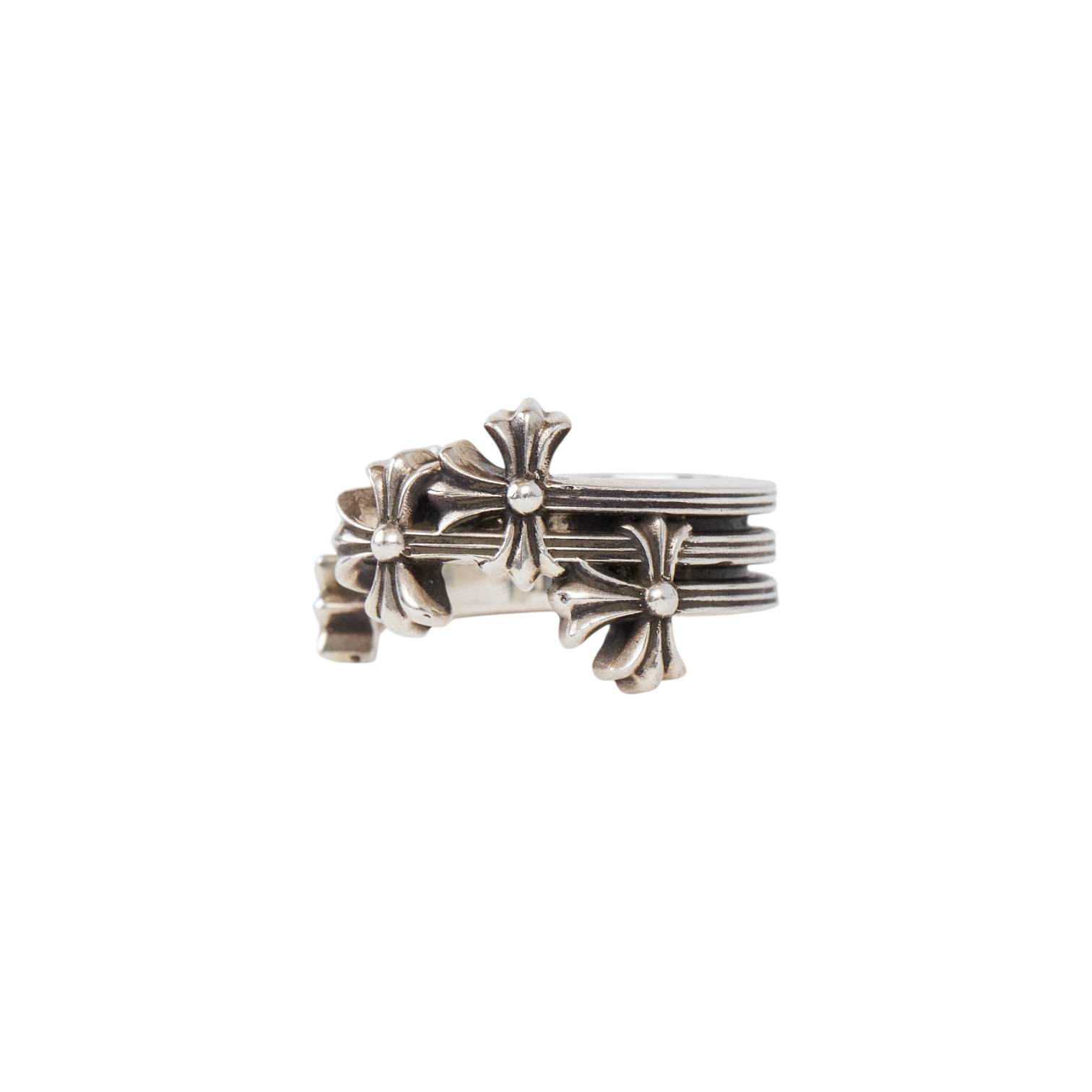 Chrome Hearts Adjustable Triple Cross Curve Ring