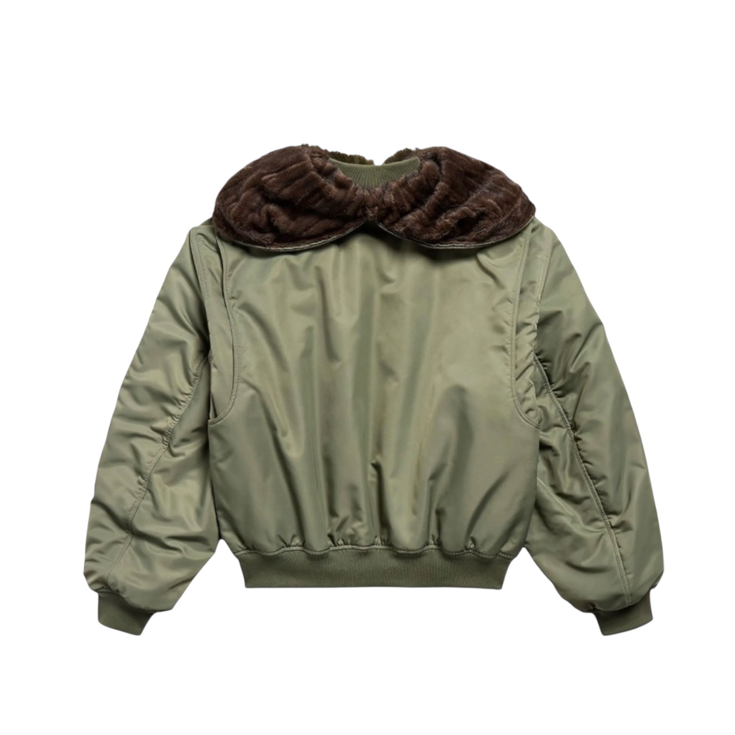 Balenciaga FW25 Garde Robe Fur Lined Hooded Bomber