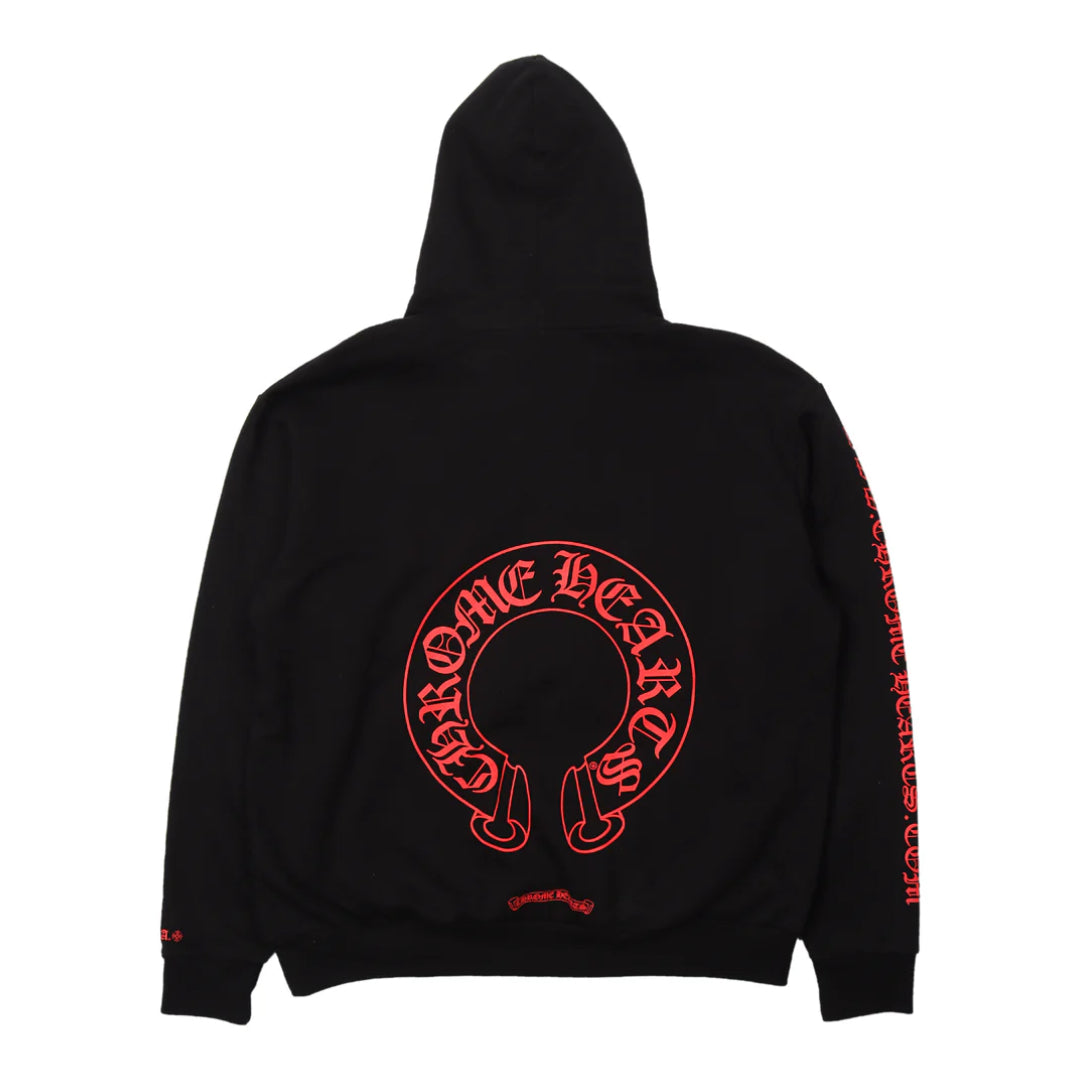 Chrome Hearts SS25 Online Exclusive Red Scroll Hoodie