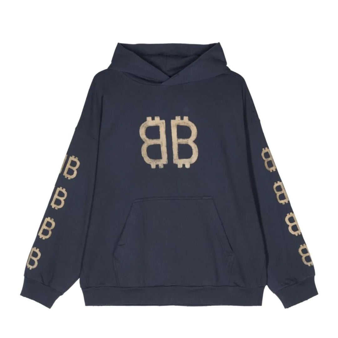 Balenciaga FW23 “Crypto” Hoodie in Navy