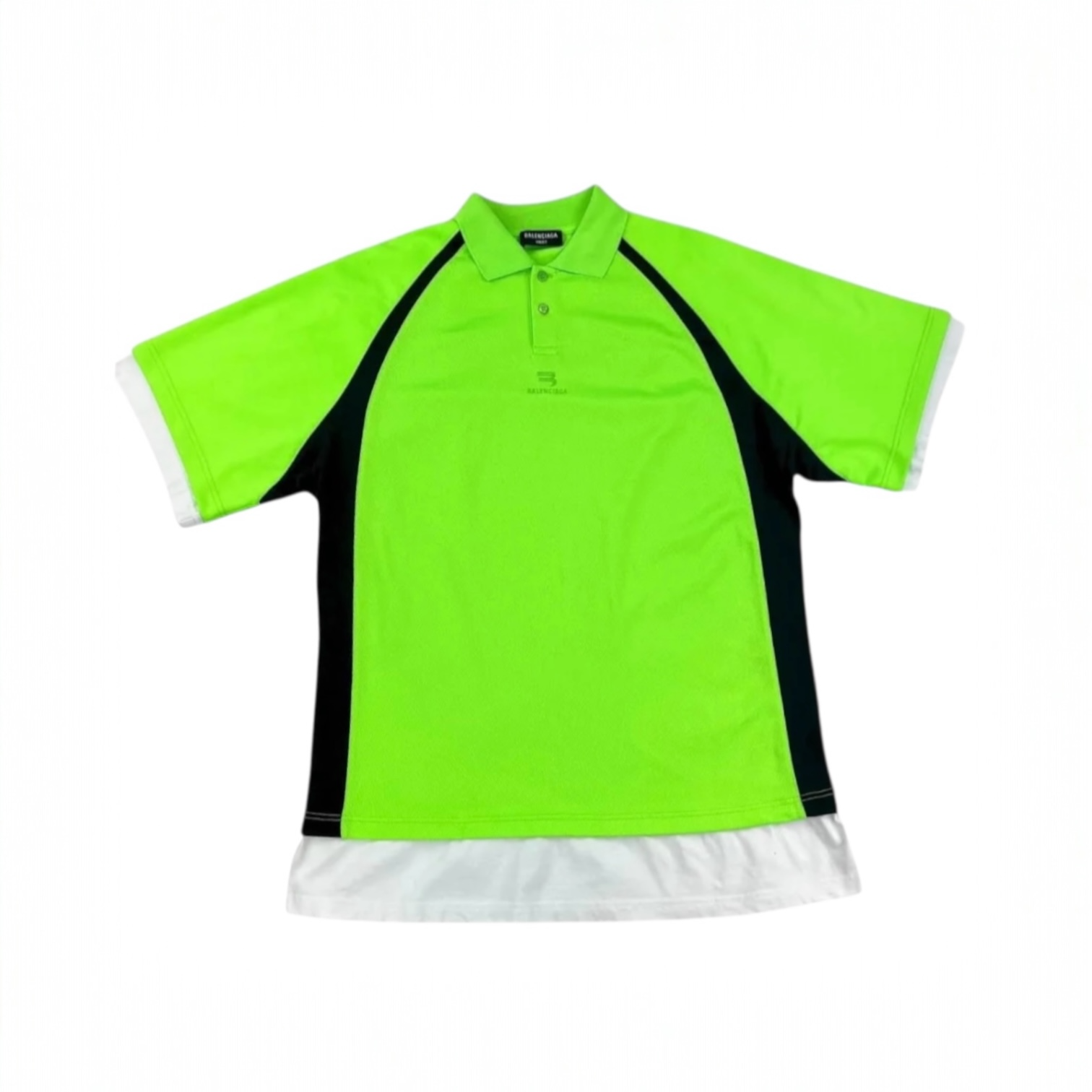 Balenciaga FW21 Layered Neon Polo Tee